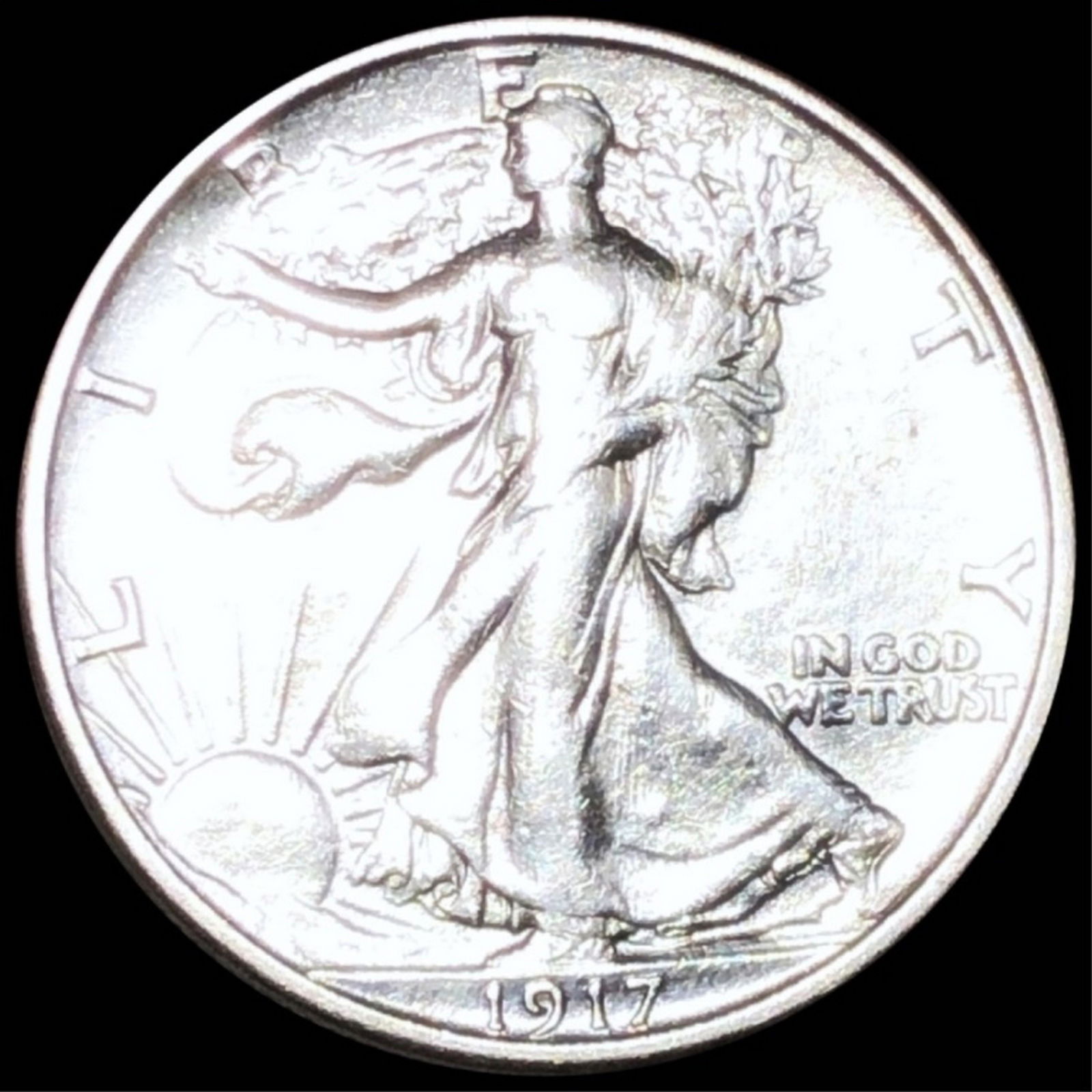 1917 Walking Half Dollar ABOUT UNCIRCULATED (1 of 2)