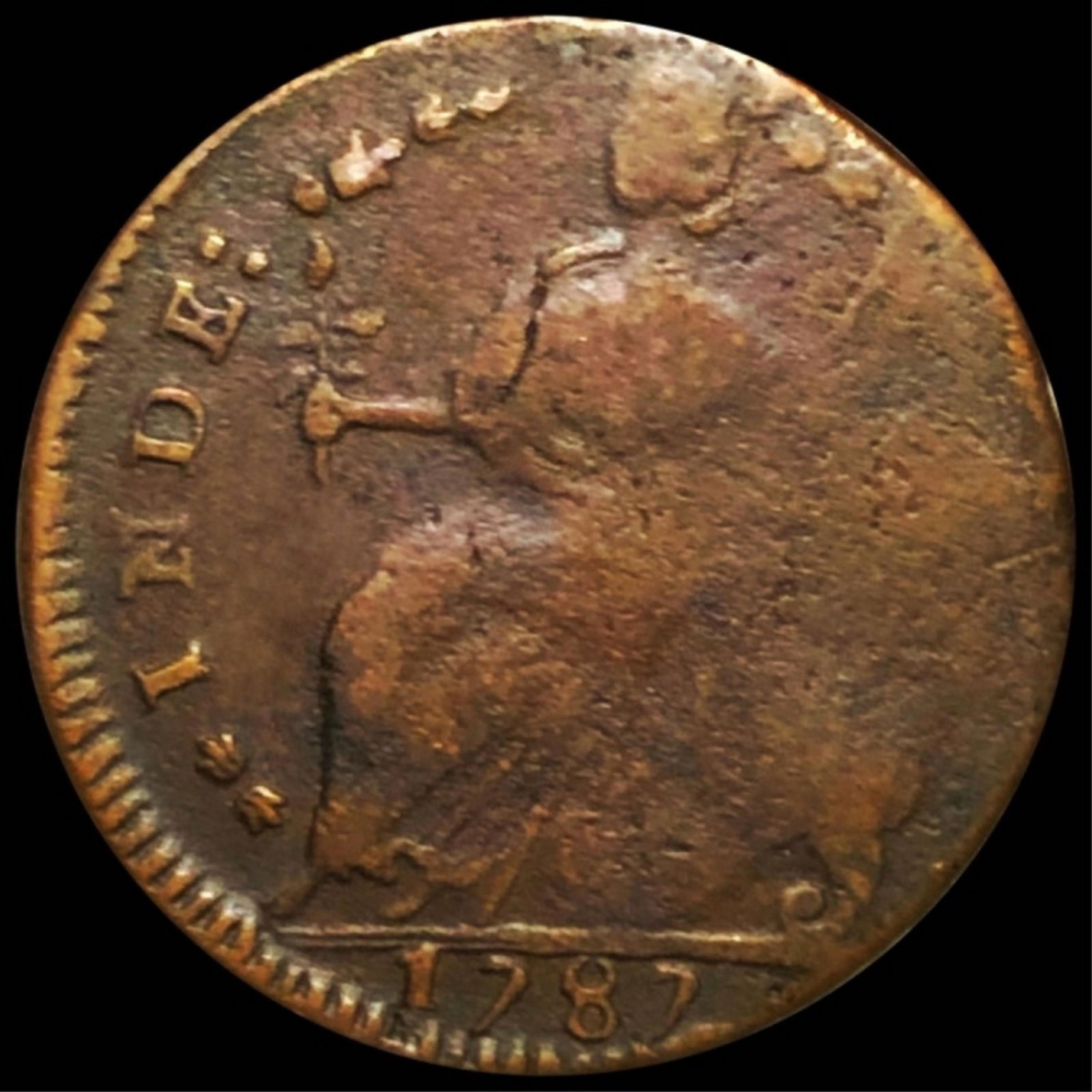 1787 G. Britain Half Penny NICELY CIRCULATED (1 of 2)