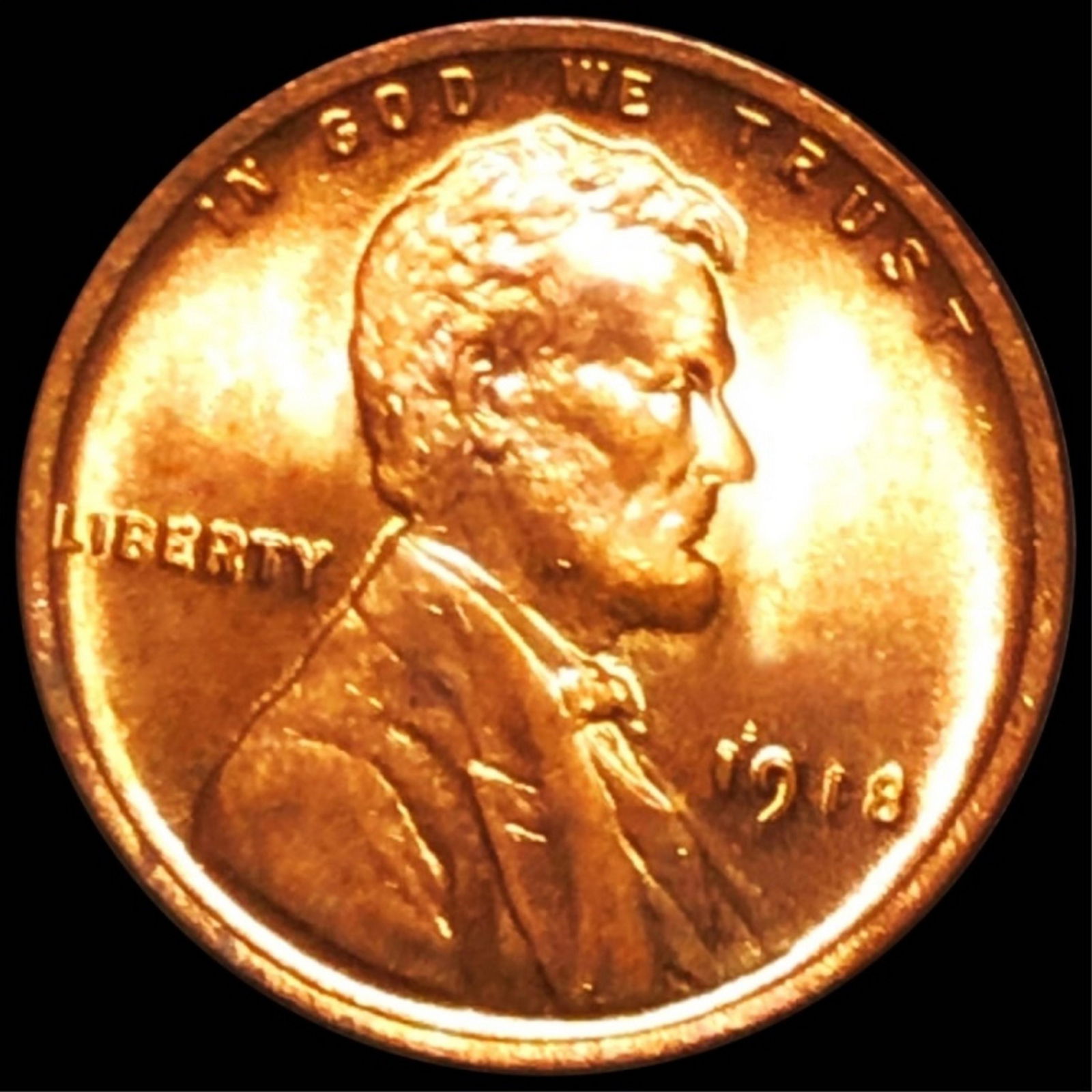 1918 Lincoln Wheat Penny GEM BU RED (1 of 2)