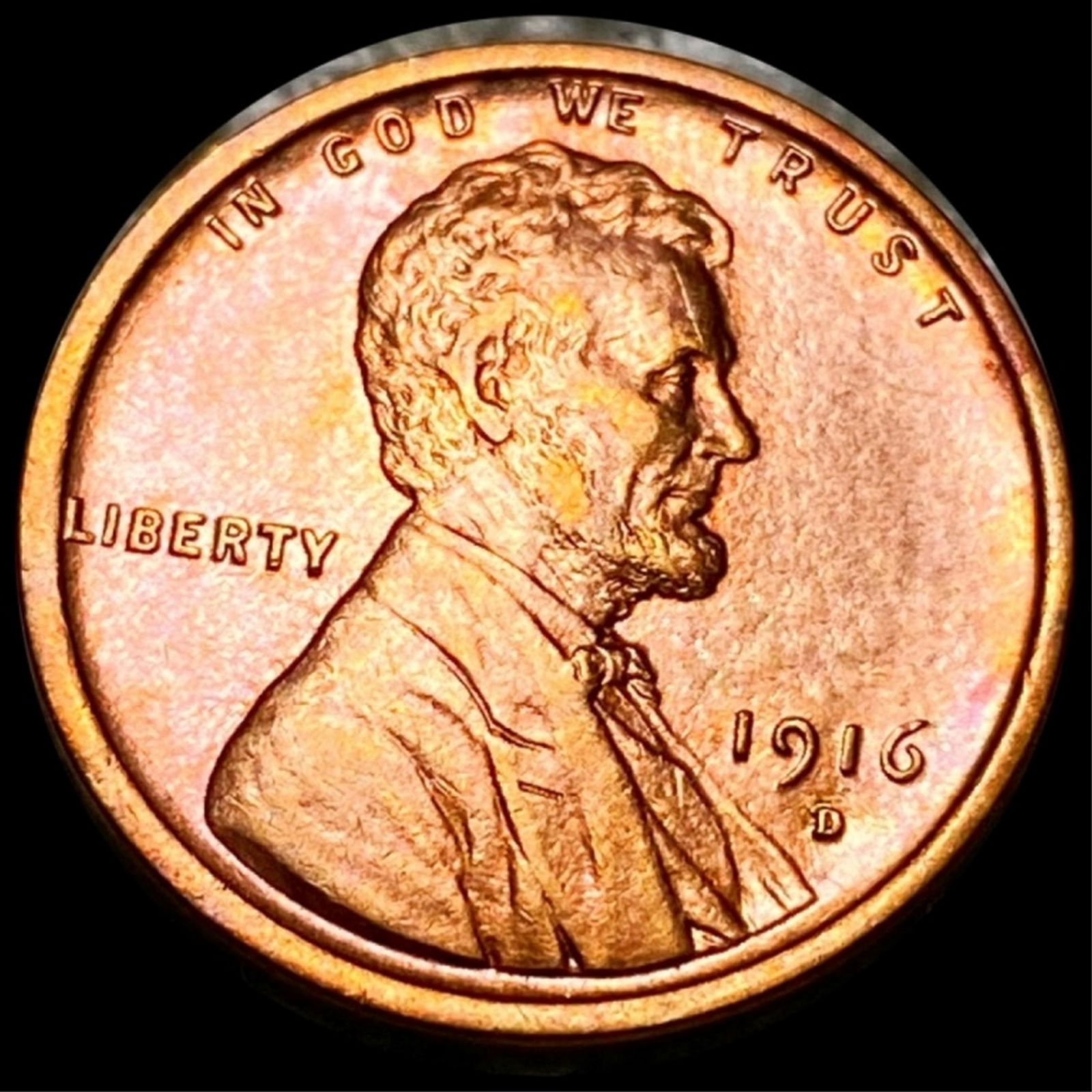 1916-D Lincoln Wheat Penny CHOICE BU RED (1 of 2)