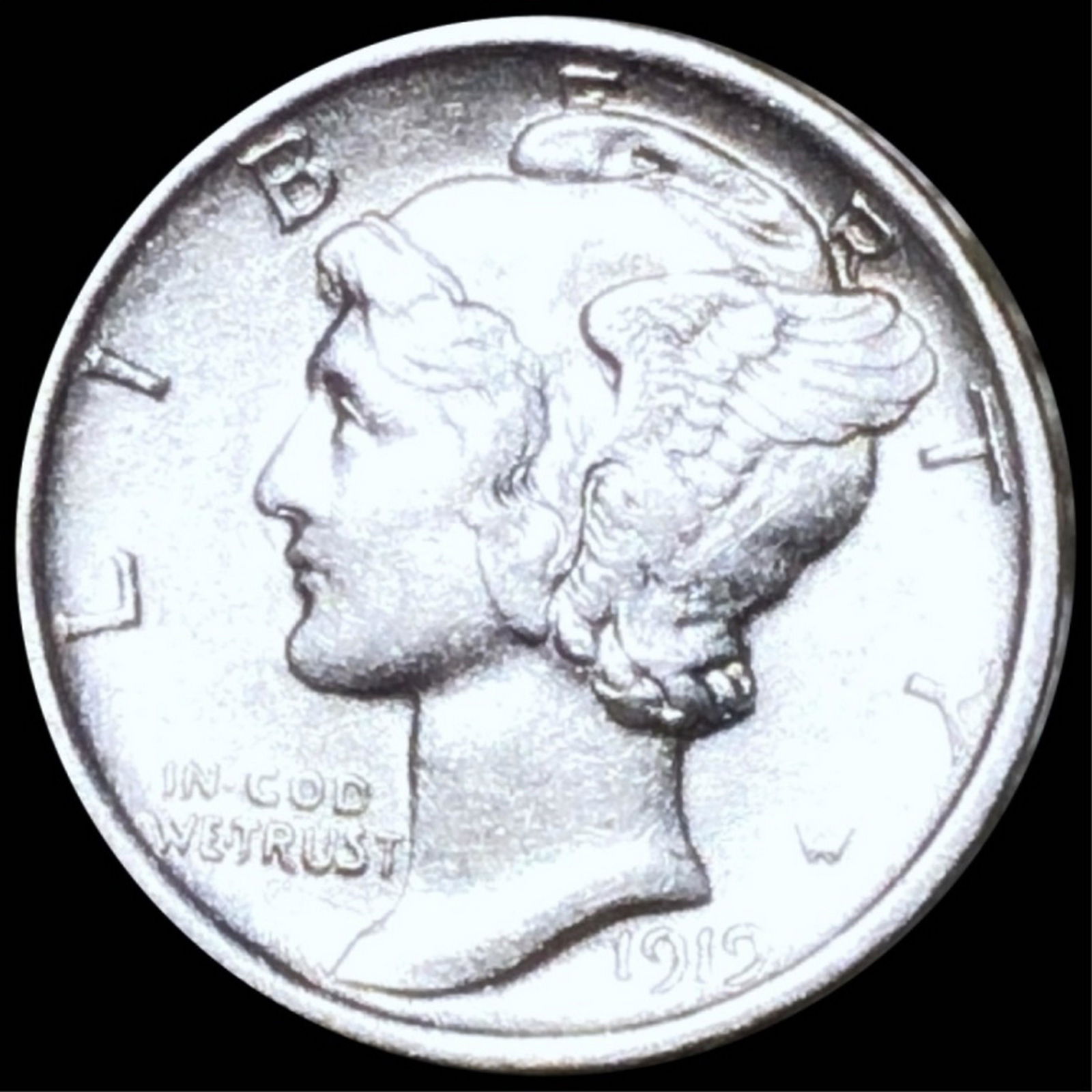 1919-D Mercury Silver Dime UNCIRCULATED (1 of 2)