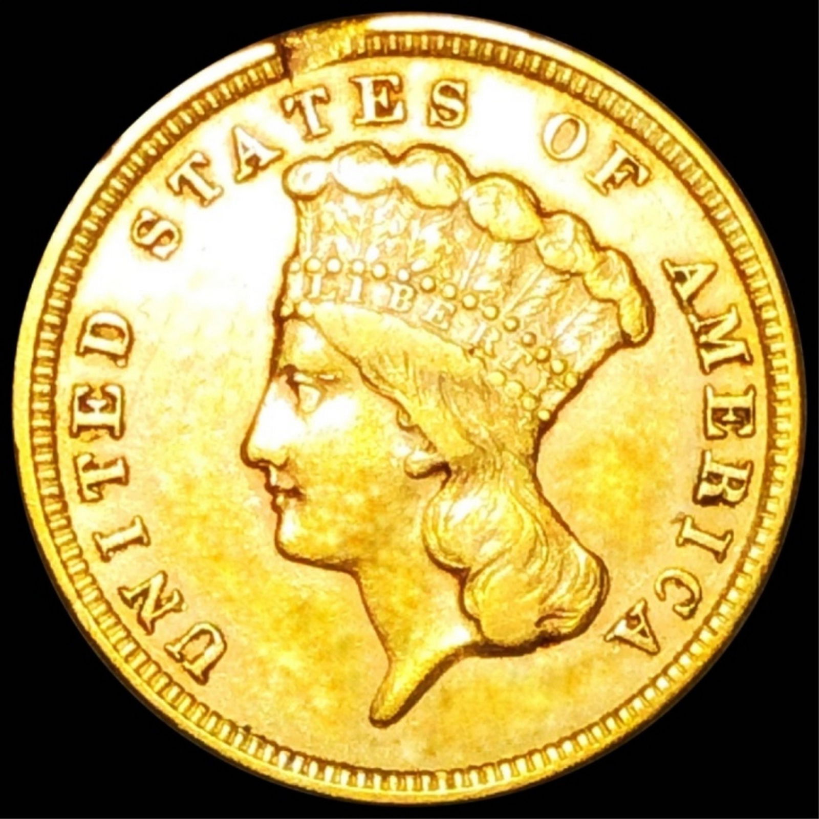 1854 $3 Gold Piece UNCIRCULATED (1 of 2)