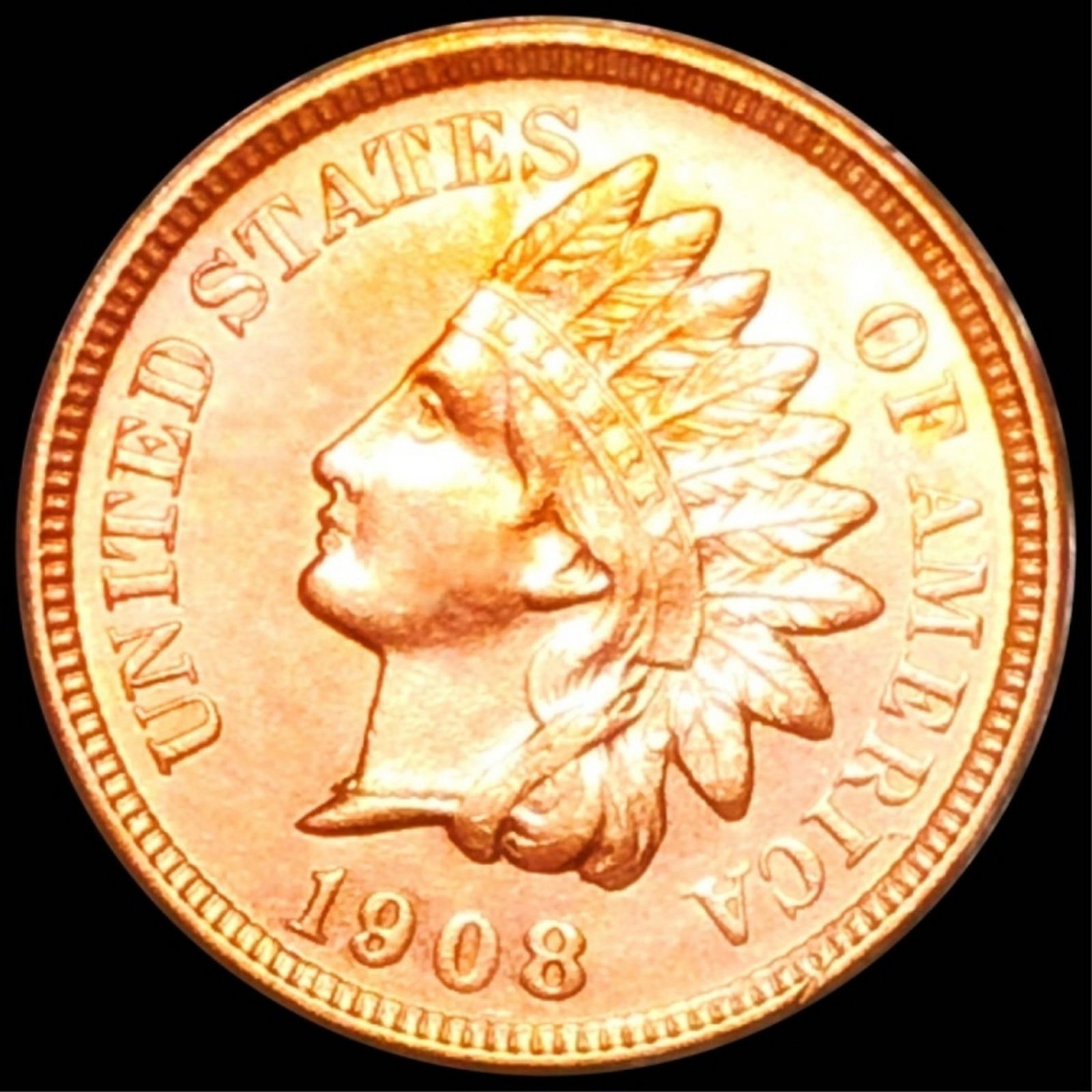 1908 Indian Head Penny UNCIRCULATED (1 of 2)