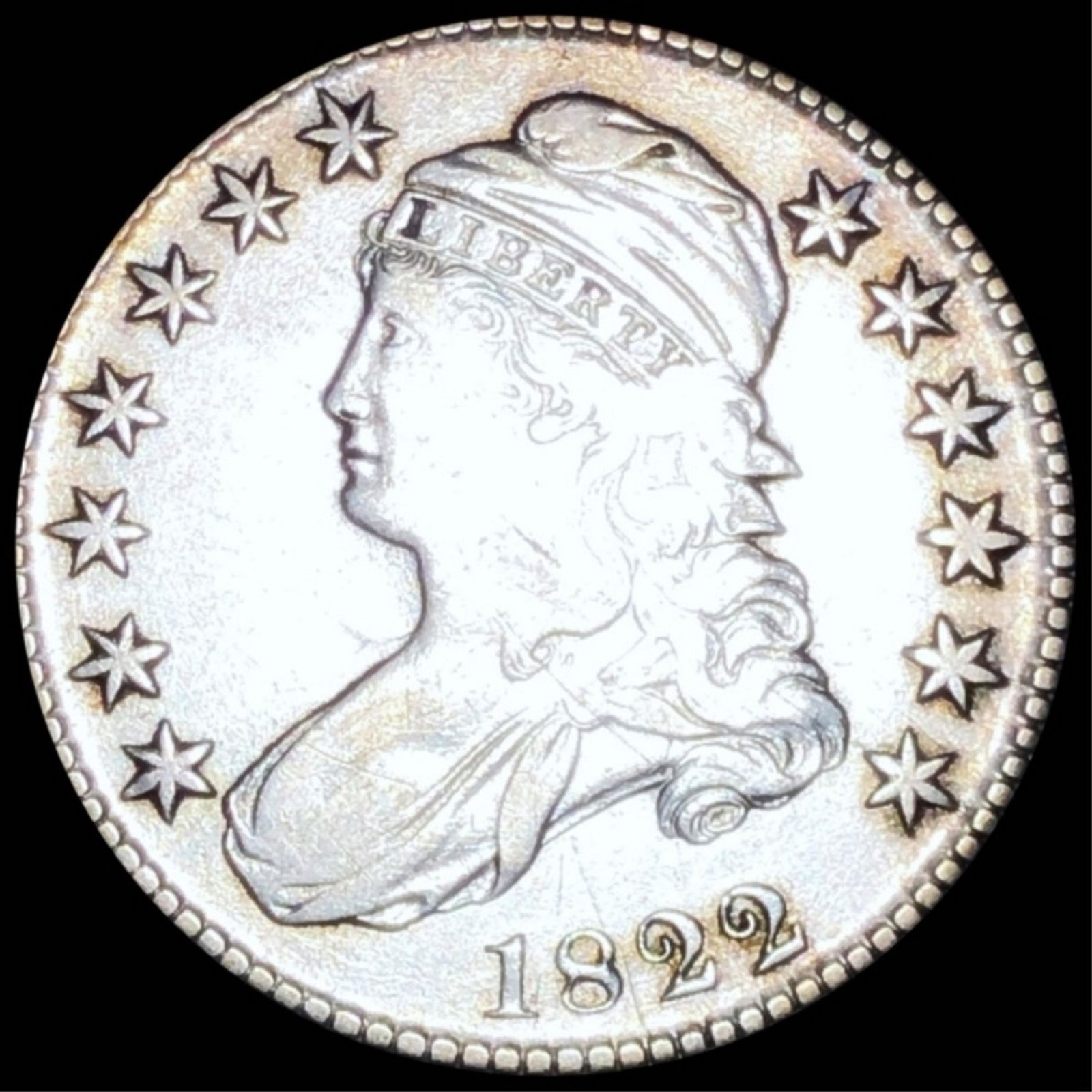 1822 Capped Bust Half Dollar LIGHTLY CIRCULATED (1 of 2)