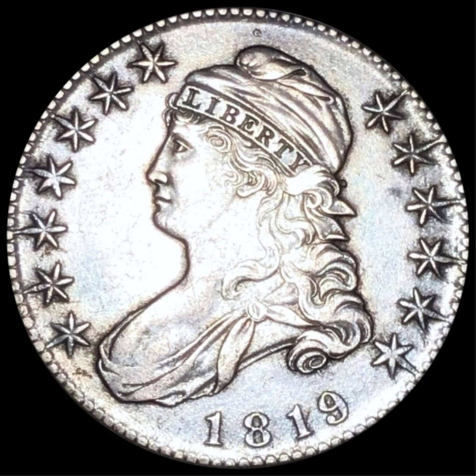 1819 Capped Bust Half Dollar NEARLY UNCIRCULATED (1 of 2)