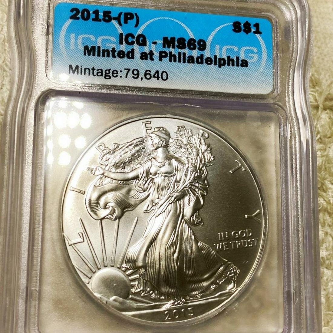 2015 American Silver Eagle ICG - MS69 (1 of 2)