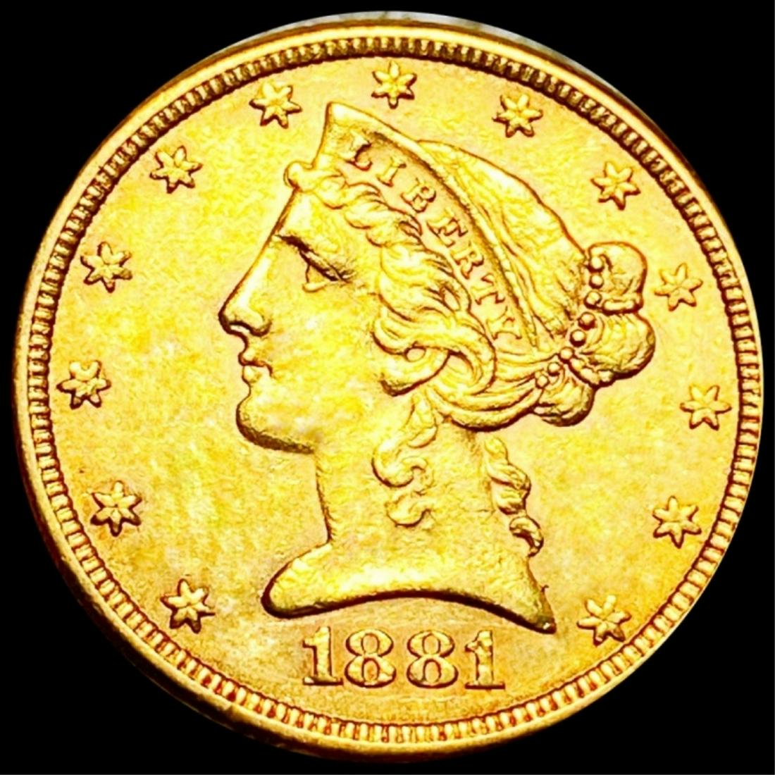 1881 $5 Gold Half Eagle UNCIRCULATED (1 of 2)
