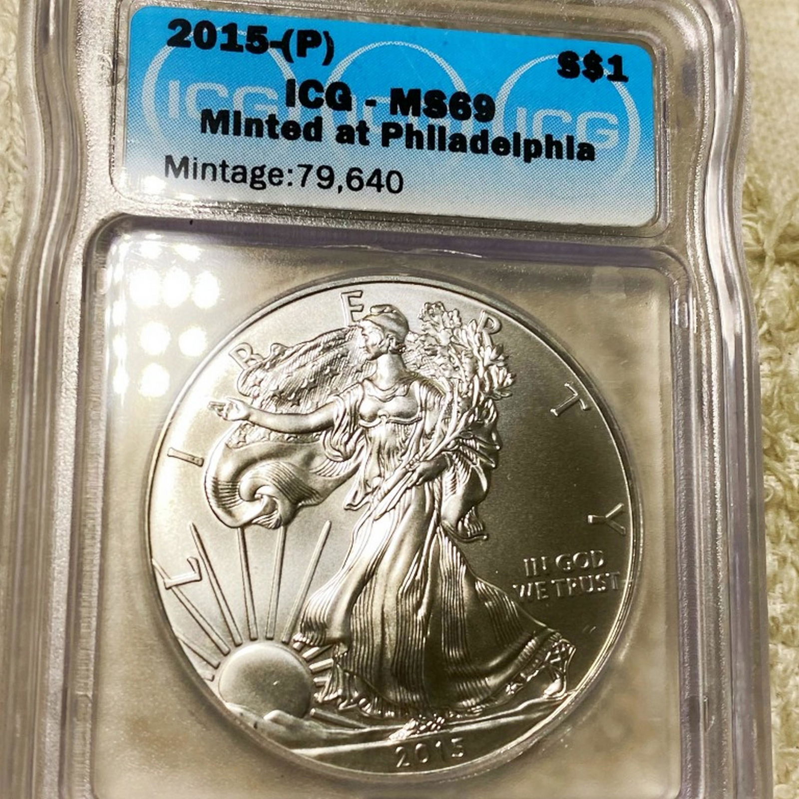 2015 American Silver Eagle ICG - MS69 (1 of 2)