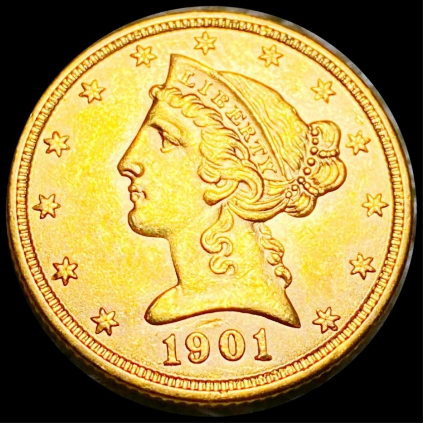 1901 $5 Gold Half Eagle UNCIRCULATED (1 of 2)