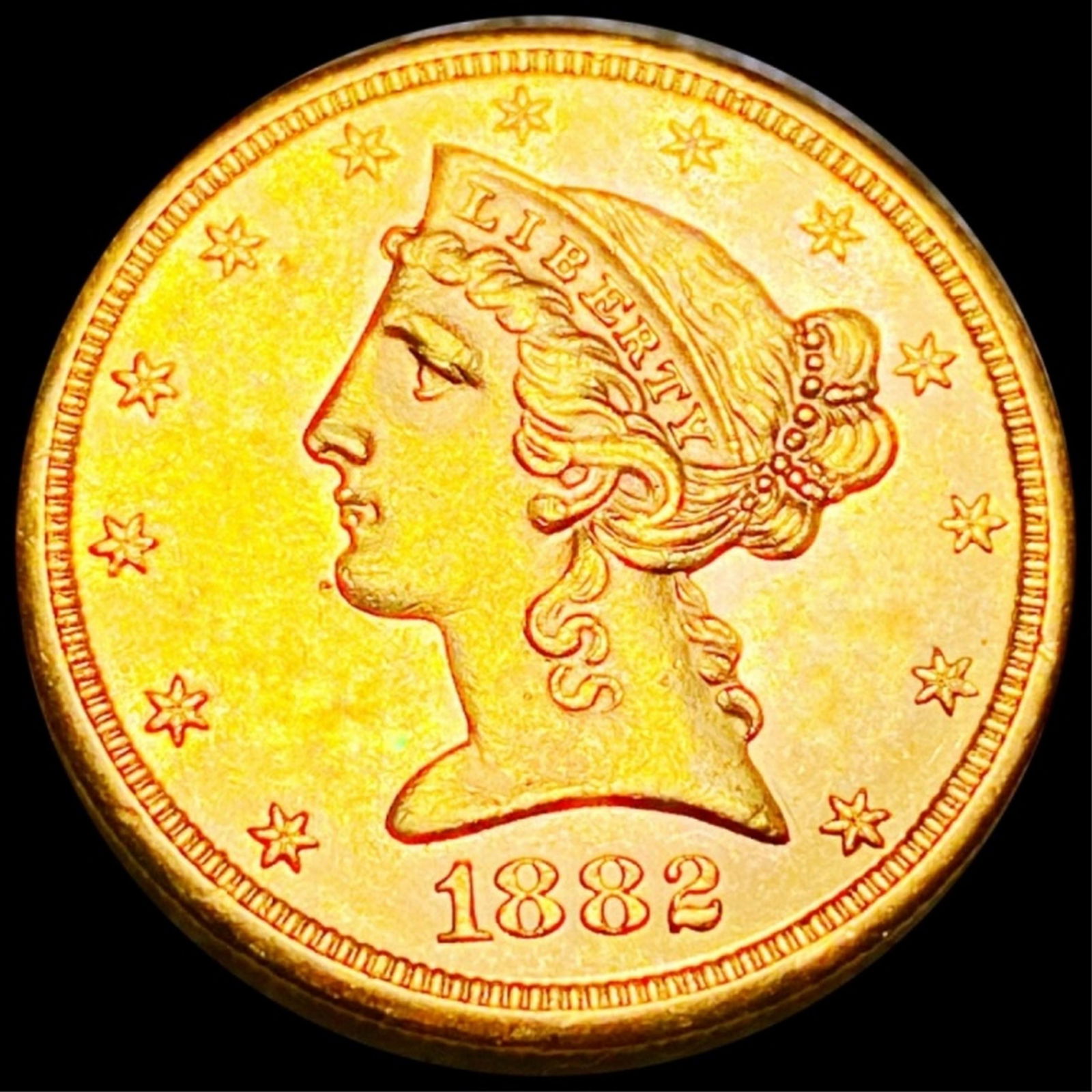 1882-S $5 Gold Half Eagle UNCIRCULATED (1 of 2)