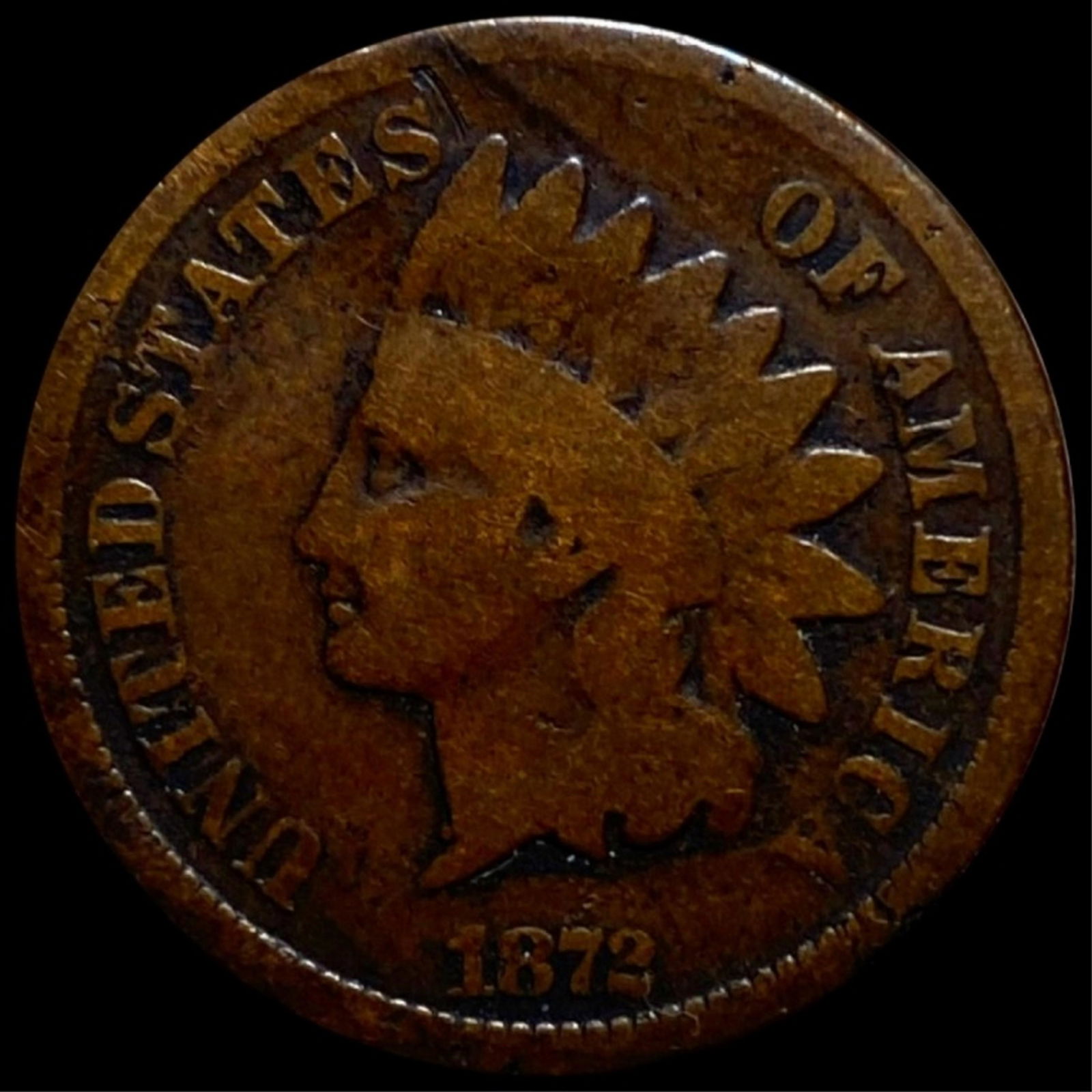 1872 Indian Head Penny NICELY CIRCULATED (1 of 2)
