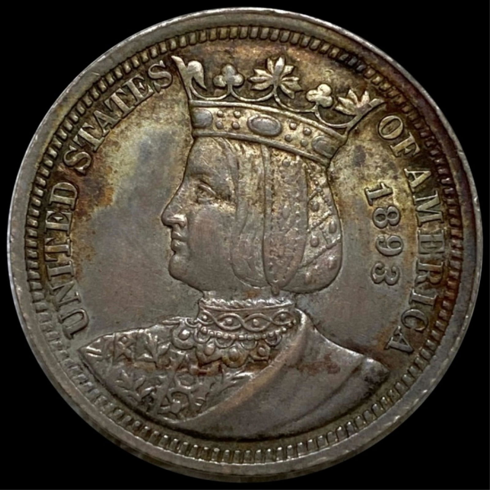 1893 Isabella Silver Quarter UNCIRCULATED (1 of 2)