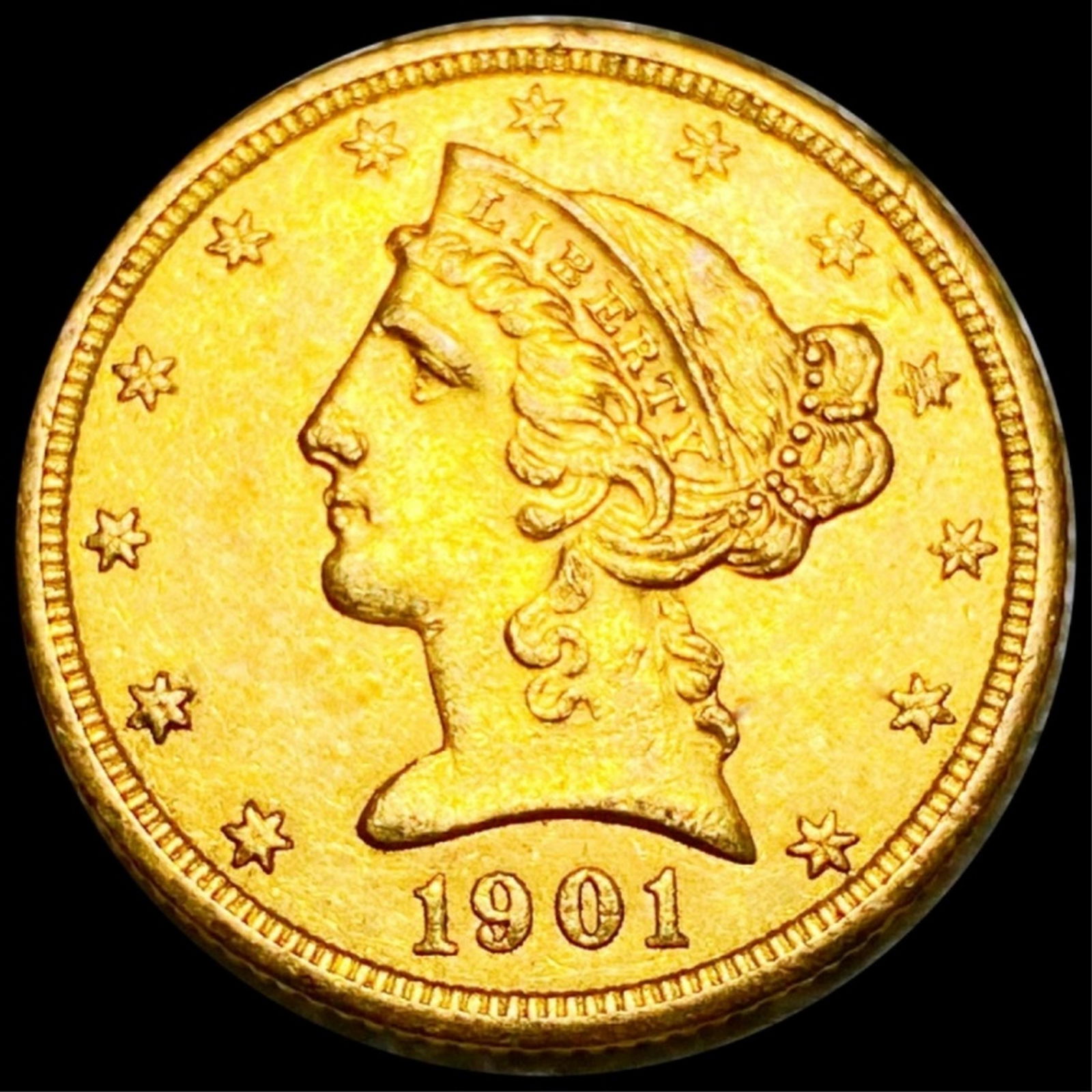 1901-S $5 Gold Half Eagle UNCIRCULATED (1 of 2)