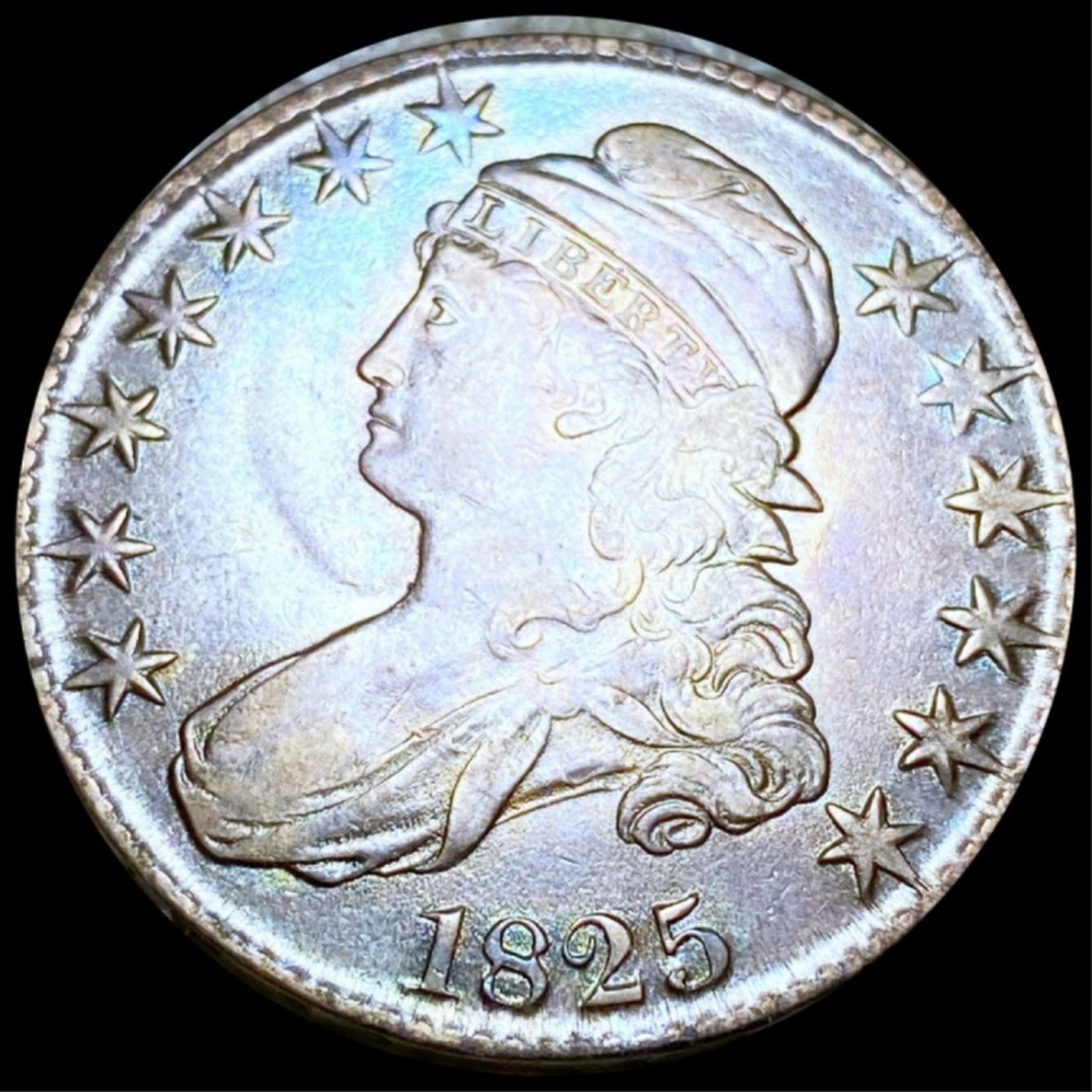 1825 Capped Bust Half Dollar LIGHTLY CIRCULATED (1 of 2)