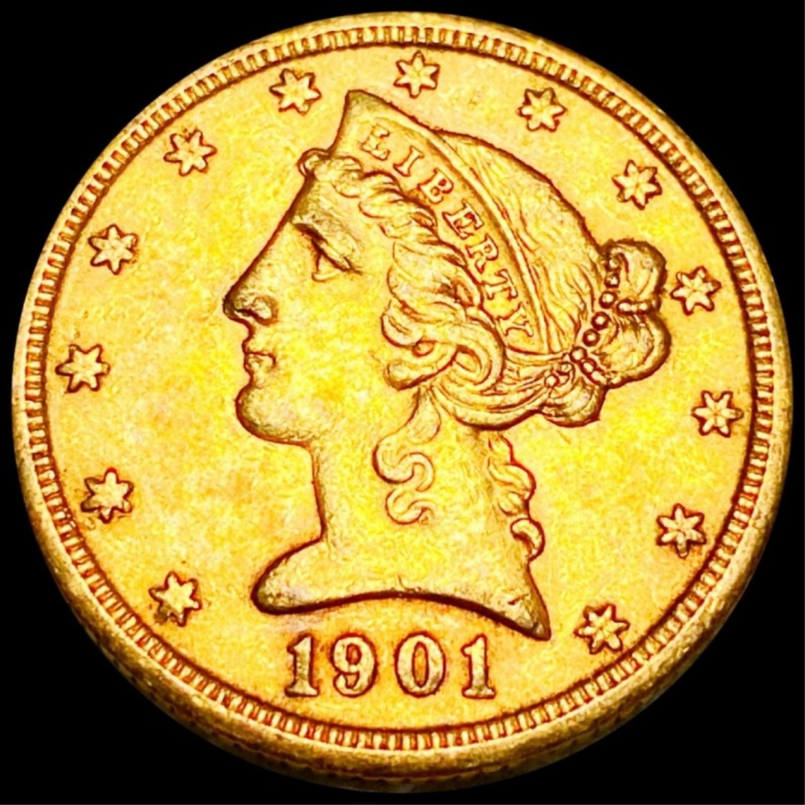 1901-S $5 Gold Half Eagle UNCIRCULATED (1 of 2)
