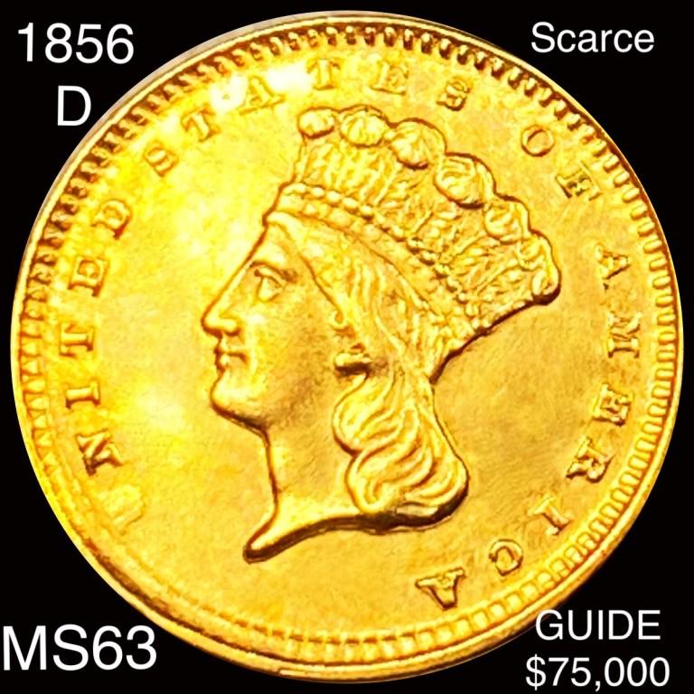 1856-D Rare Gold Dollar CHOICE BU (1 of 2)