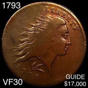 1793 Flowing Hair Large Cent LIGHT CIRC (1 of 2)