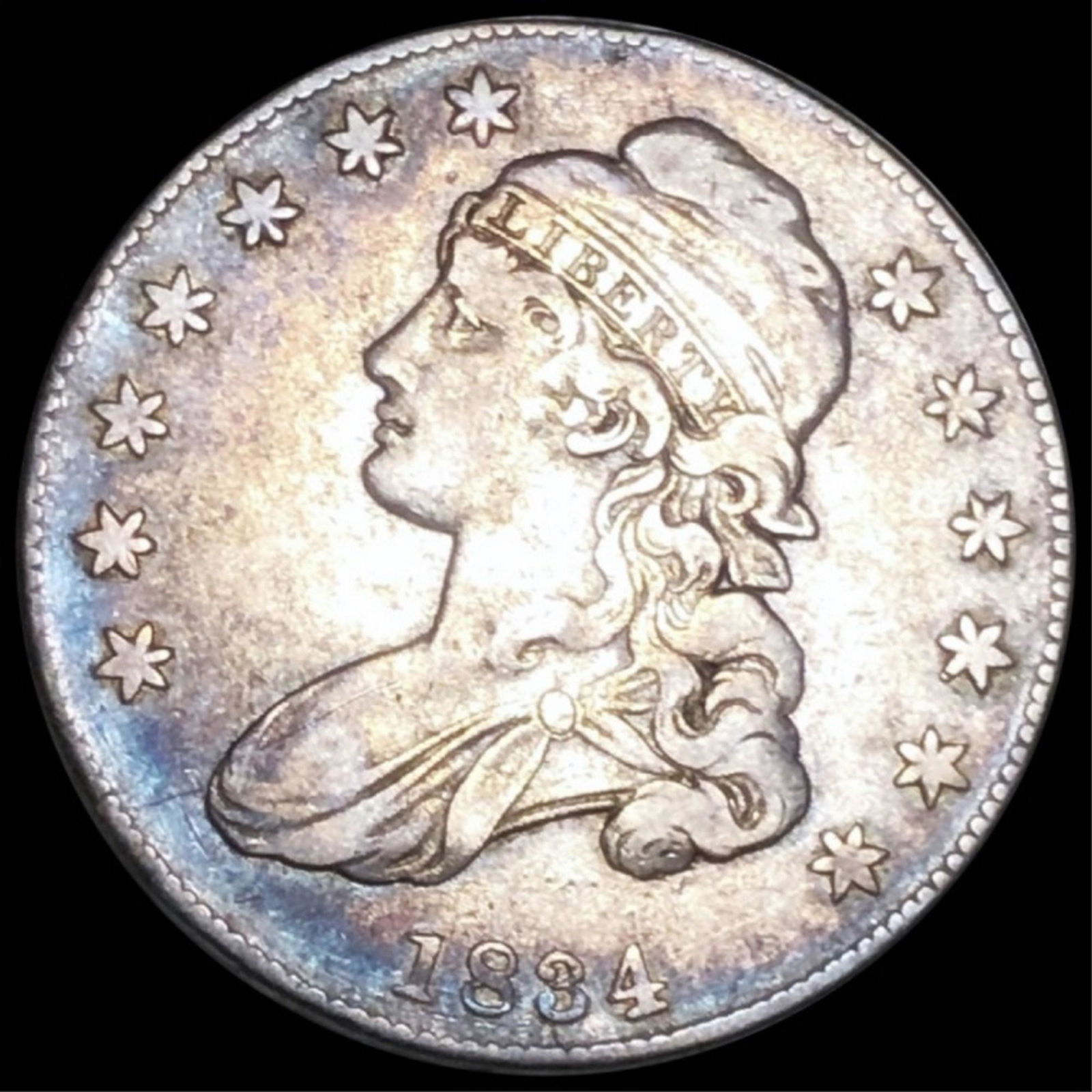 1834 Capped Bust Half Dollar LIGHT CIRC (1 of 2)