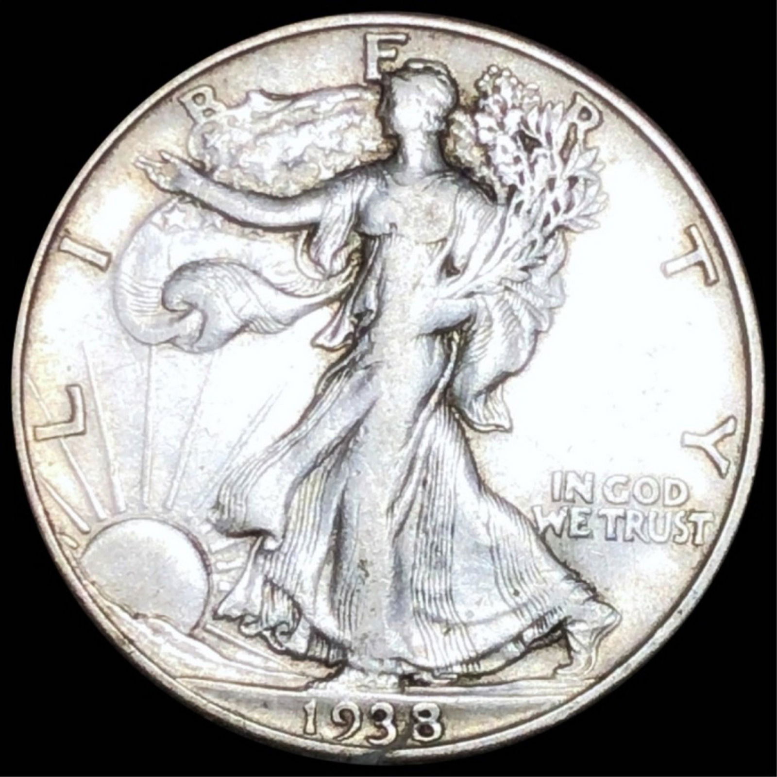 1938-D Walking Half Dollar ABOUT UNCIRCULATED (1 of 2)