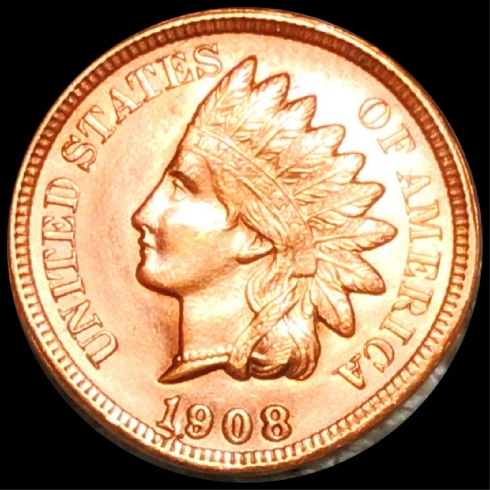 1908 Indian Head Penny UNCIRCULATED (1 of 2)