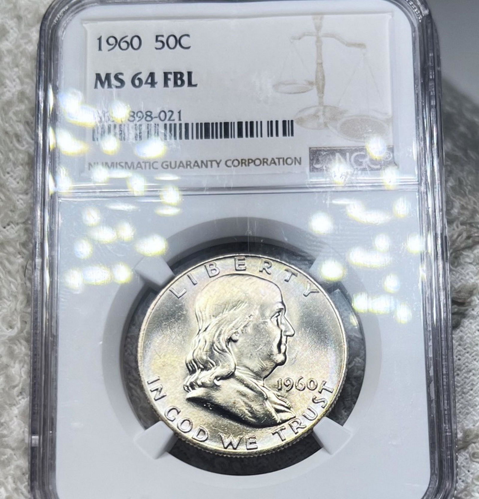 1960 Franklin Half Dollar NGC - MS 64 FBL (1 of 2)