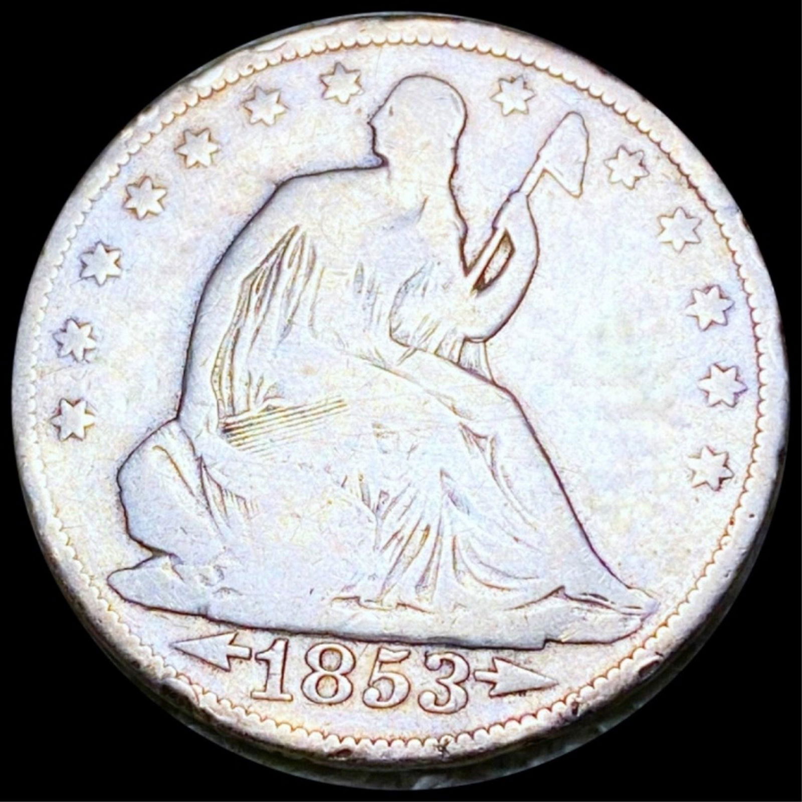 1853 Seated Half Dollar NICELY CIRCULATED (1 of 2)