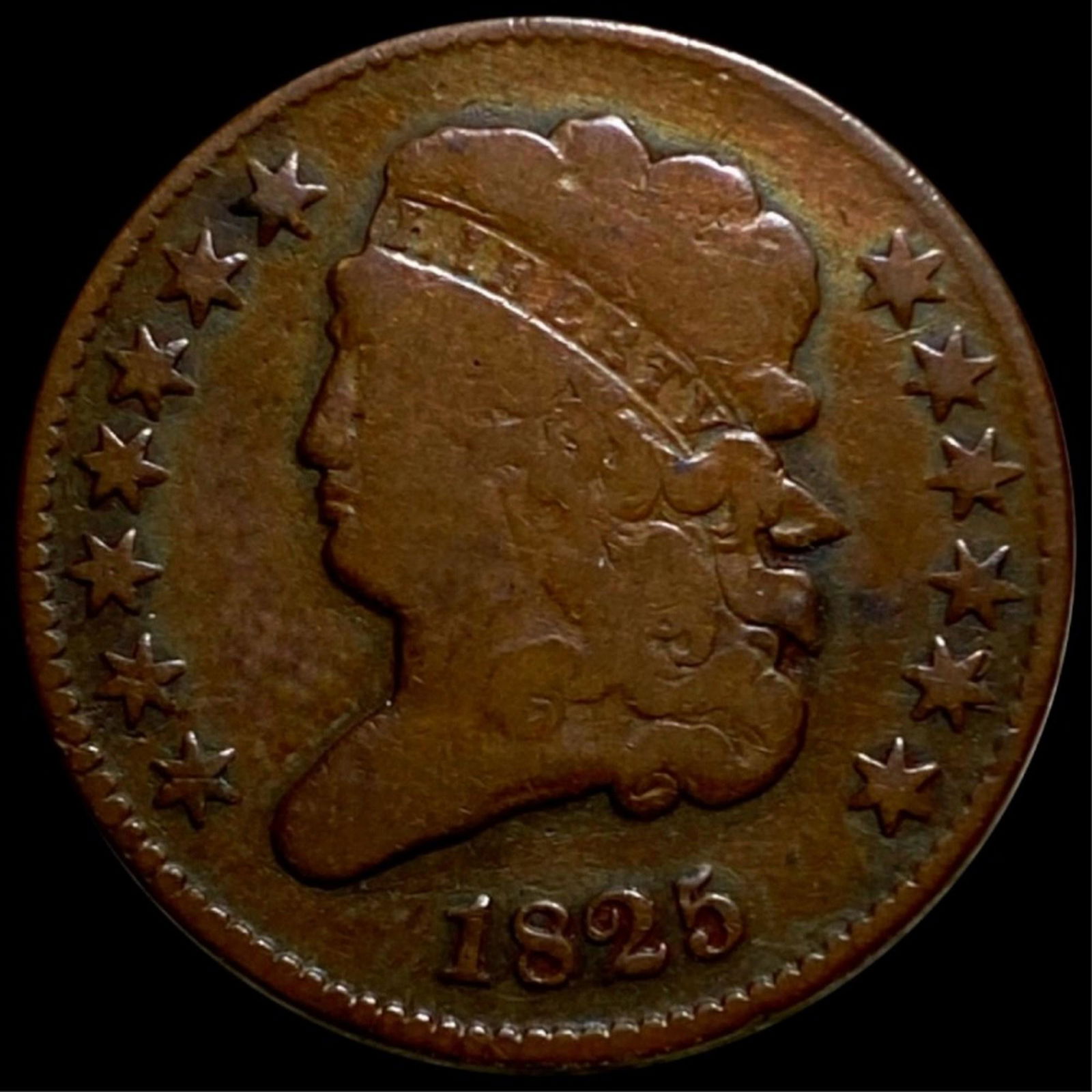 1825 Classic Head Half Cent NICELY CIRCULATED (1 of 2)