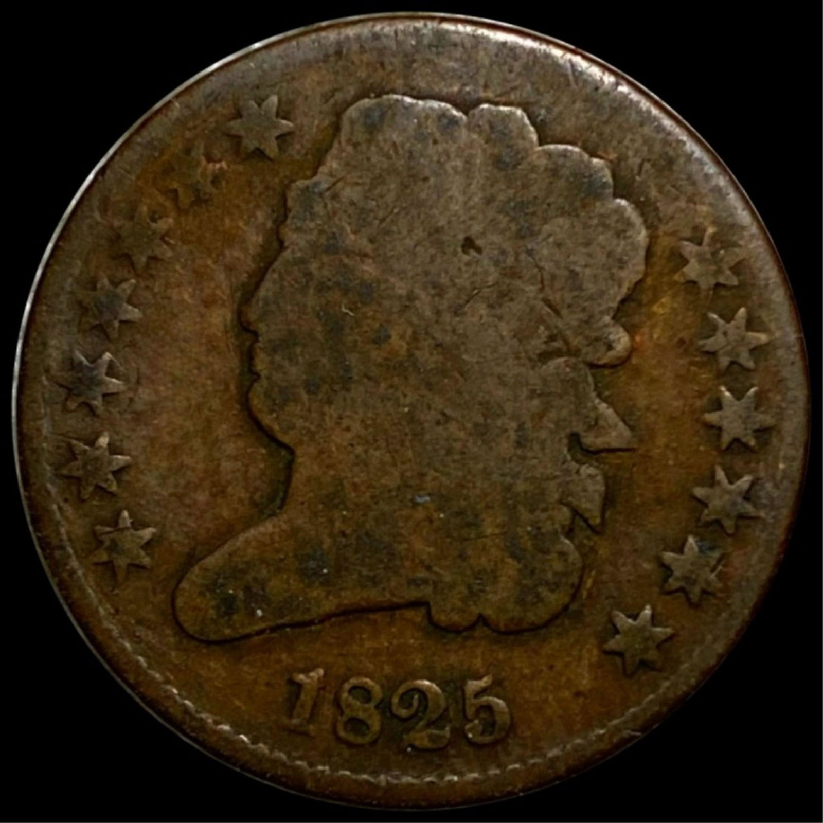 1825 Classic Head Half Cent NICELY CIRCULATED (1 of 2)