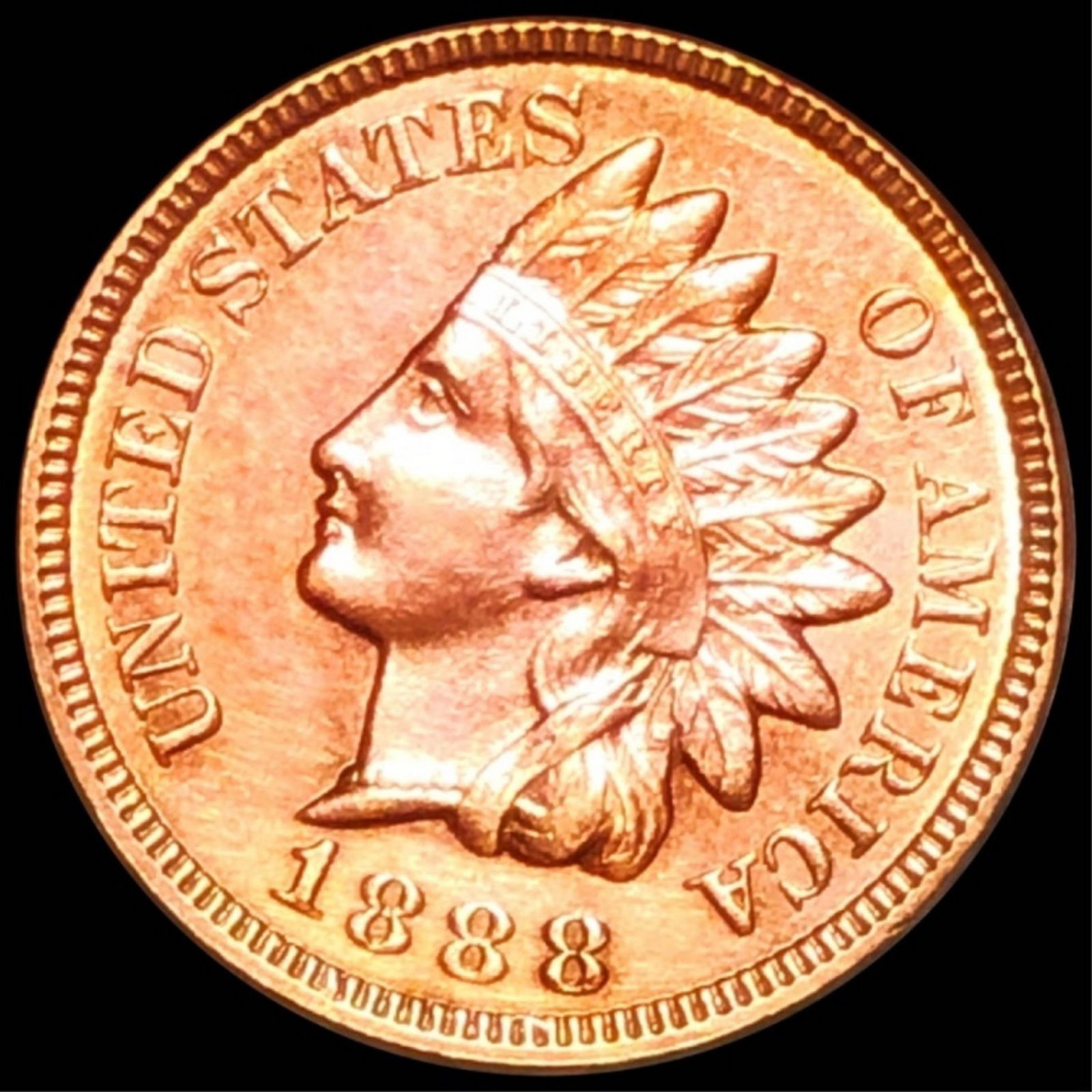 1888 Indian Head Penny GEM BU RED (1 of 2)