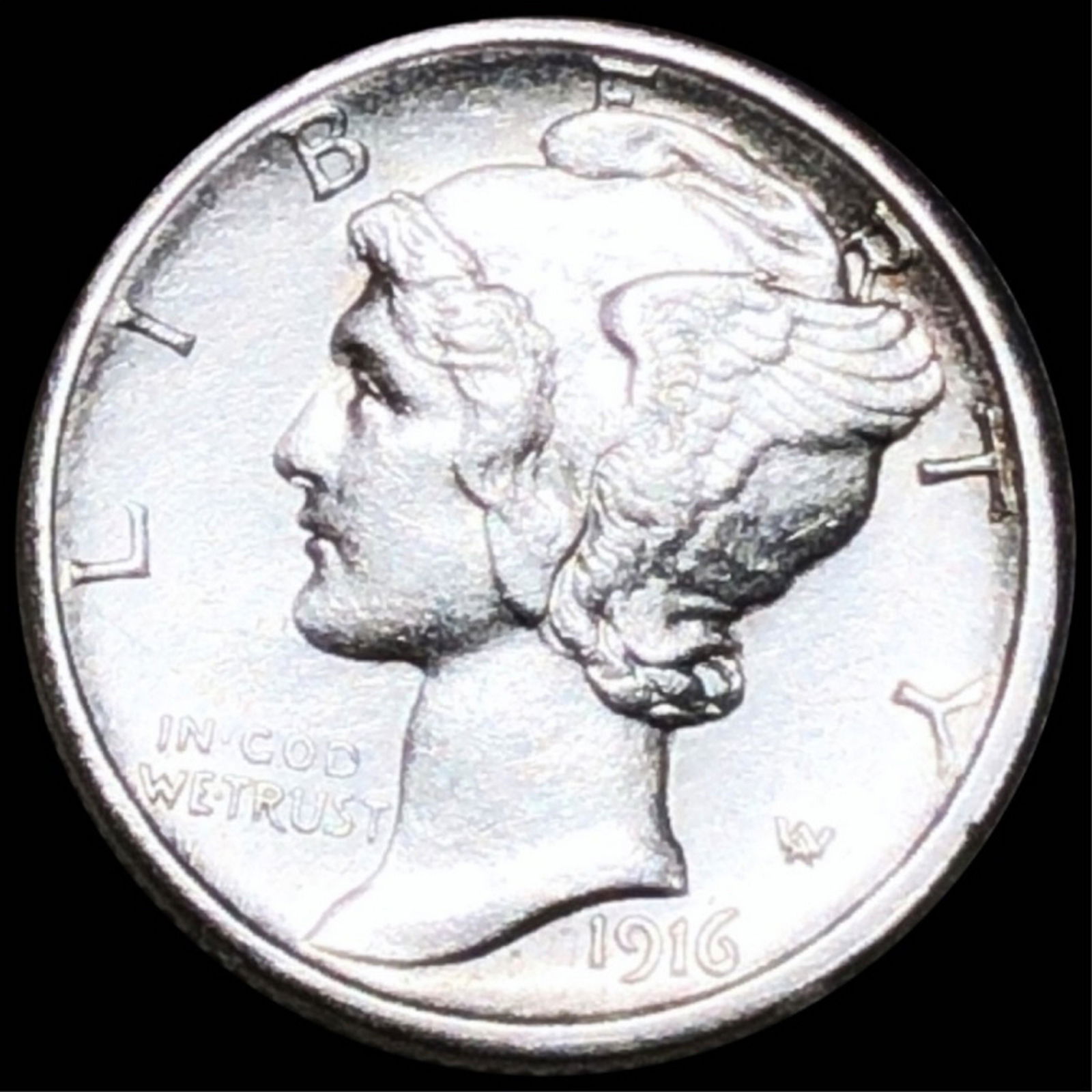 1916-S Mercury Silver Dime CHOICE BU FSB (1 of 2)