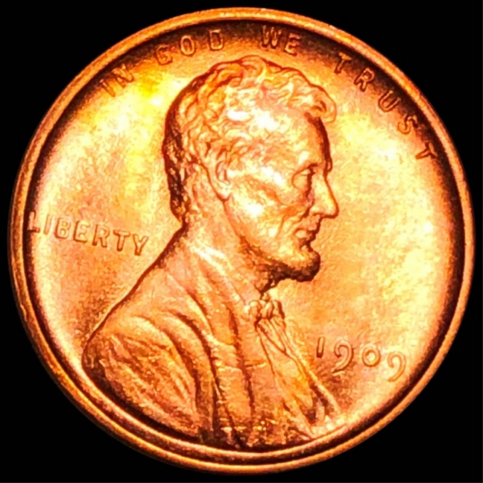 1909 V.D.B Lincoln Wheat Penny GEM BU RED (1 of 2)