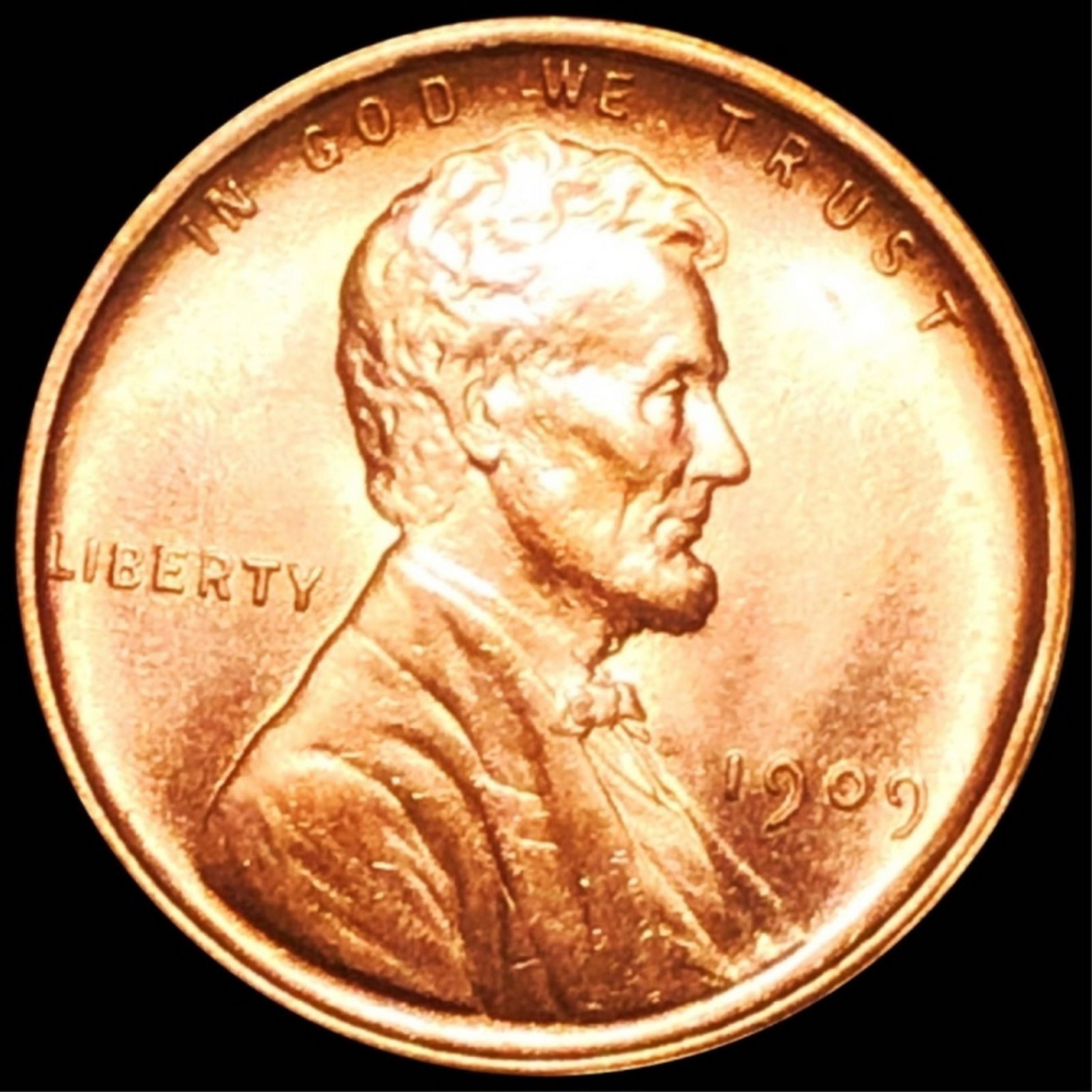 1909 V.D.B. Lincoln Wheat Penny CHOICE BU RED (1 of 2)