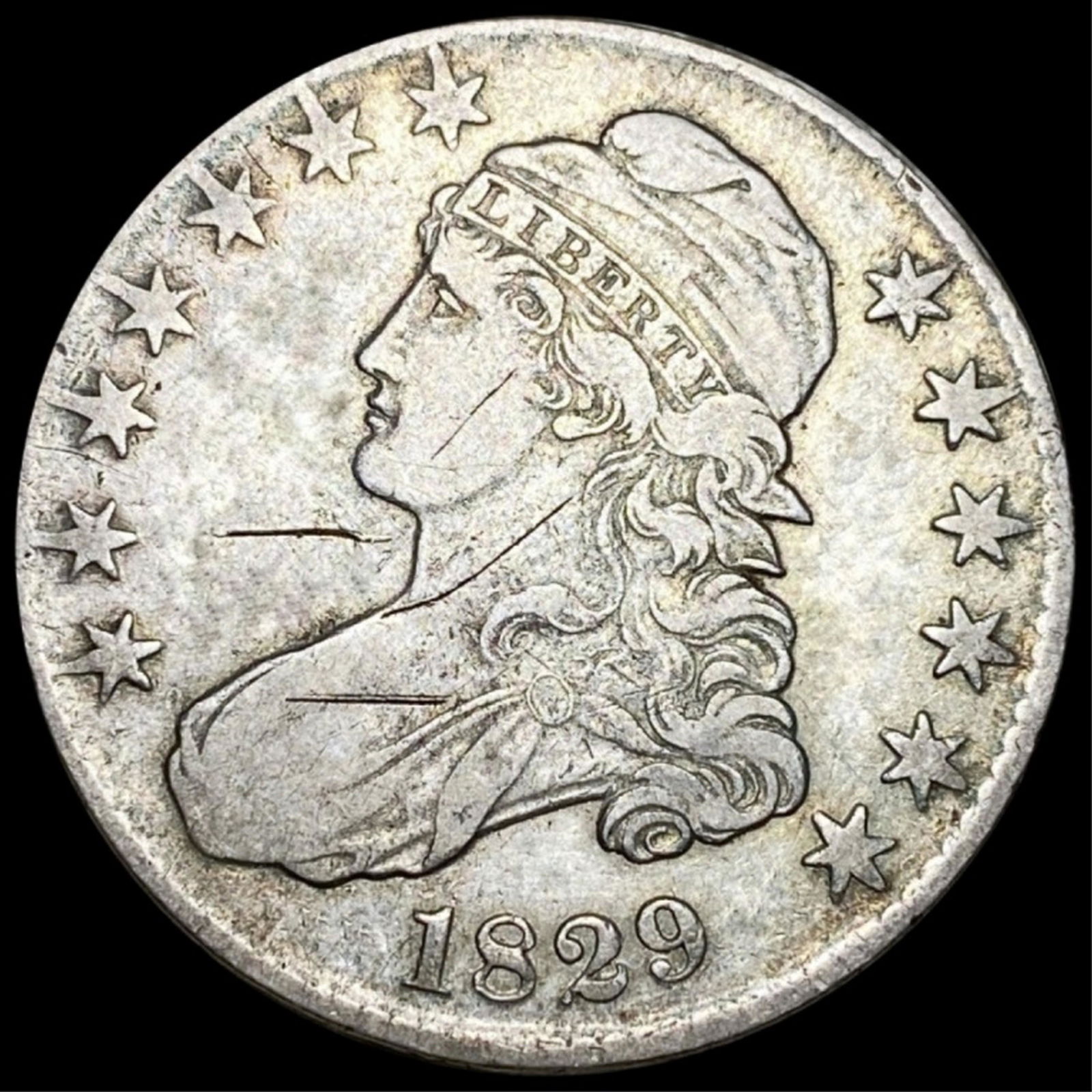 1829 Capped Bust Half Dollar LIGHT CIRC (1 of 2)