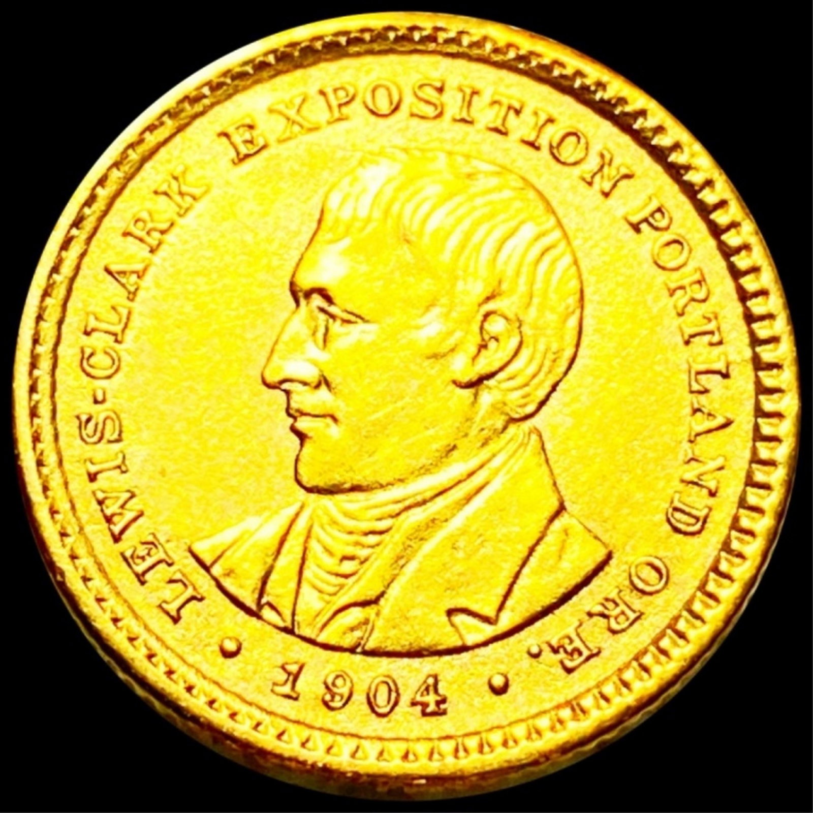 1904 Lewis Clark Gold Dollar UNCIRCULATED: 1904 Lewis Clark Gold Dollar UNCIRCULATED