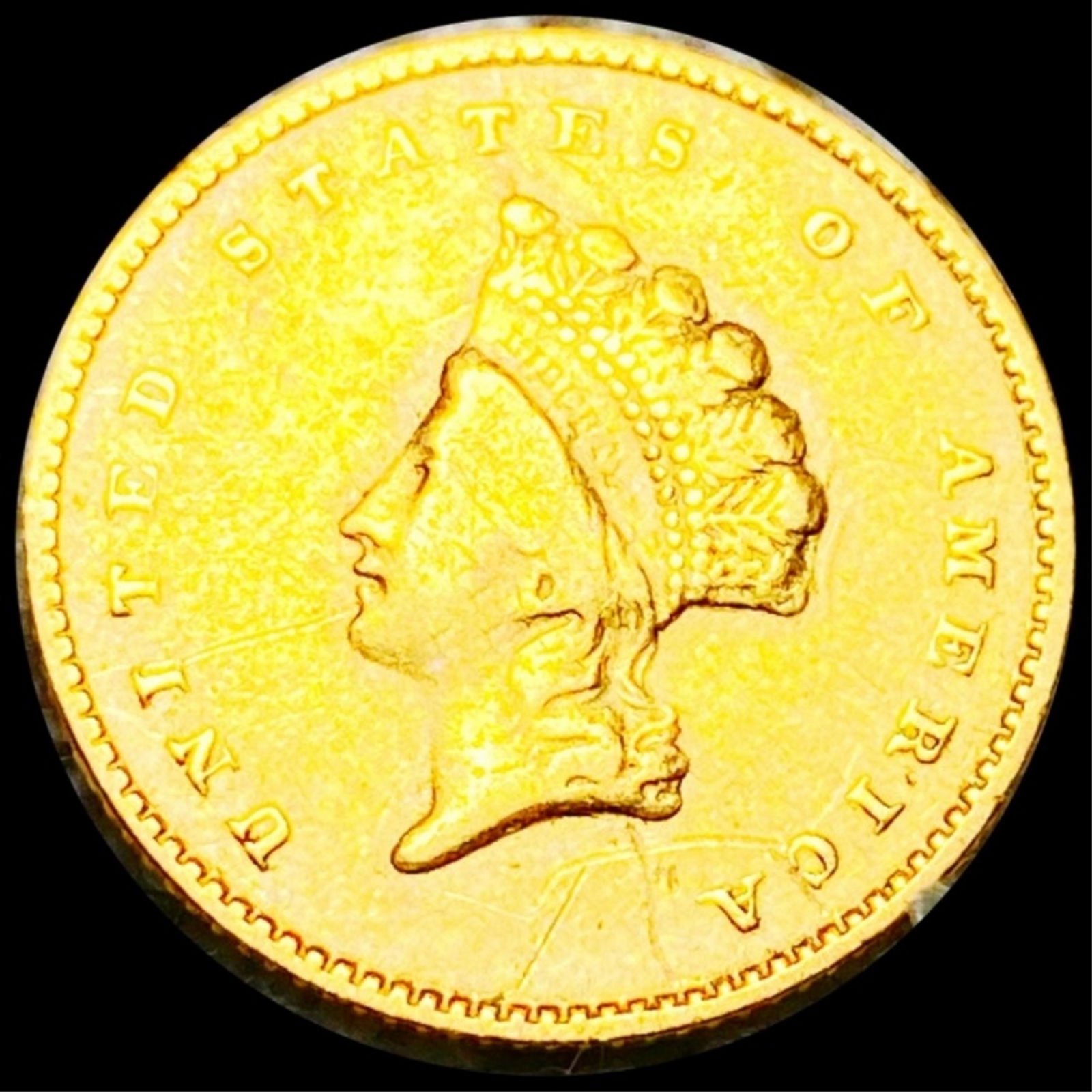 1855 TY2 Rare Gold Dollar CLOSELY UNC (1 of 2)