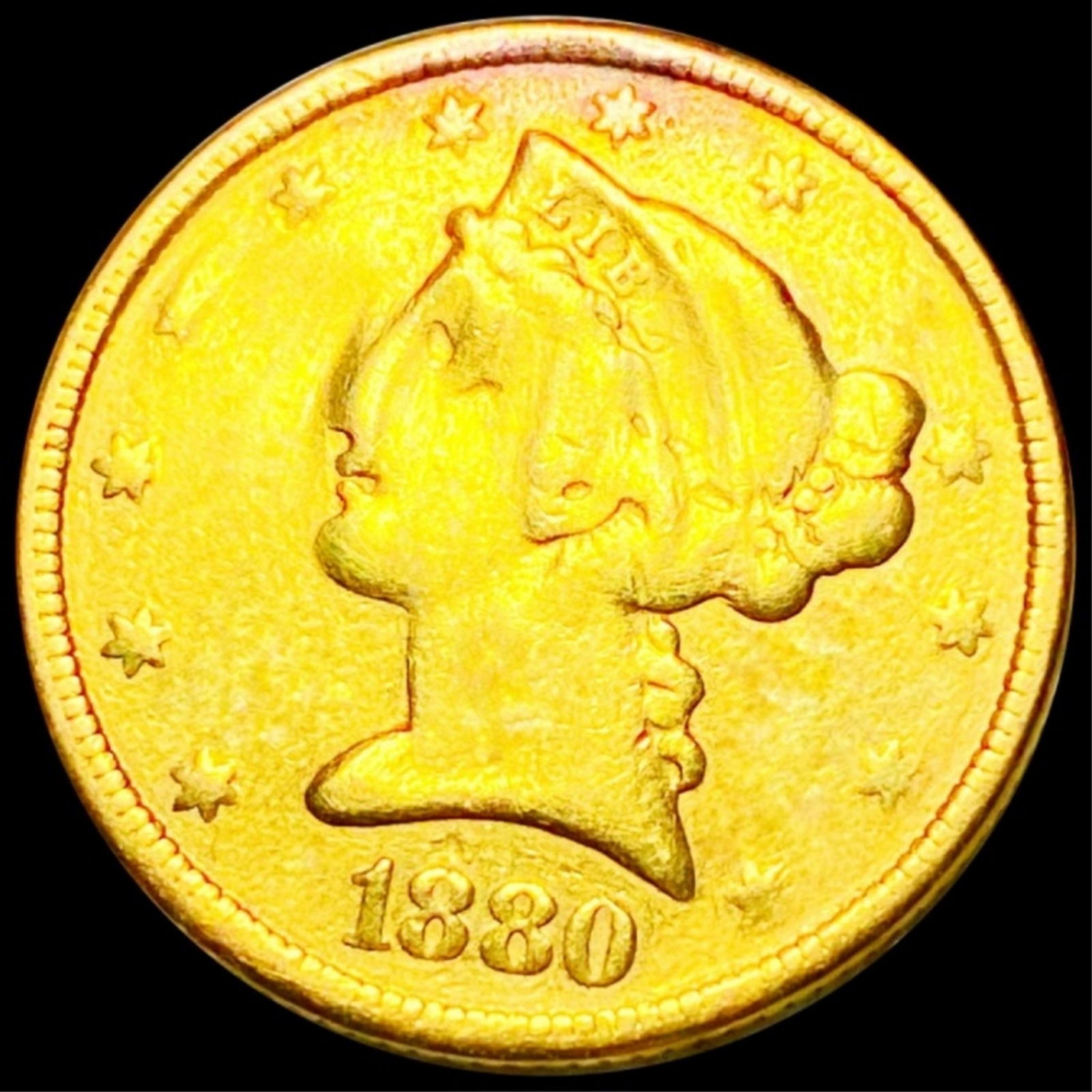 1880 $5 Gold Half Eagle NICELY CIRC (1 of 2)