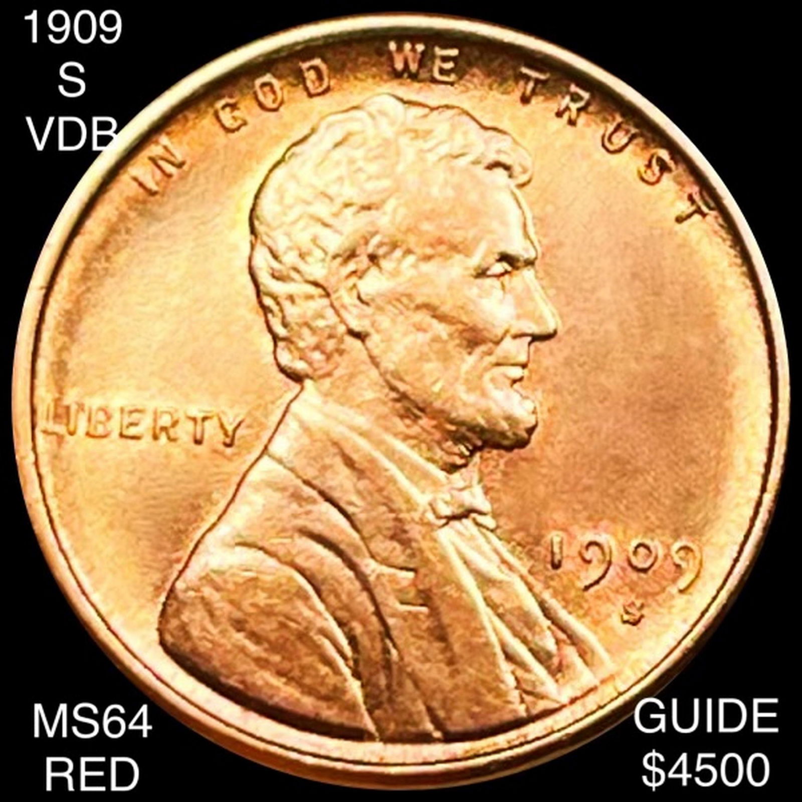 1909-S V.D.B. Lincoln Wheat Penny CHOICE BU RED (1 of 2)
