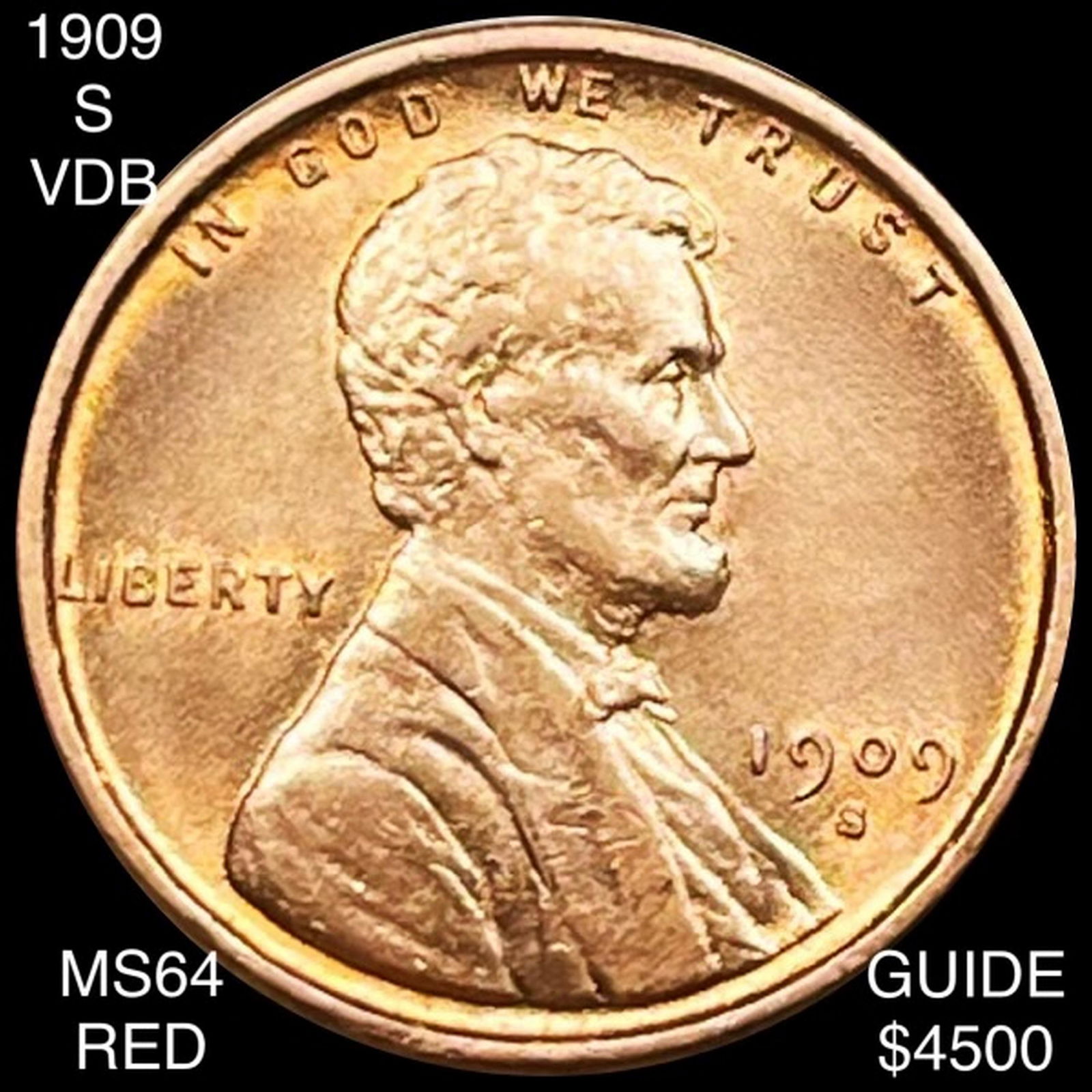 1909-S V.D.B. Lincoln Wheat Penny CH BU RED (1 of 2)