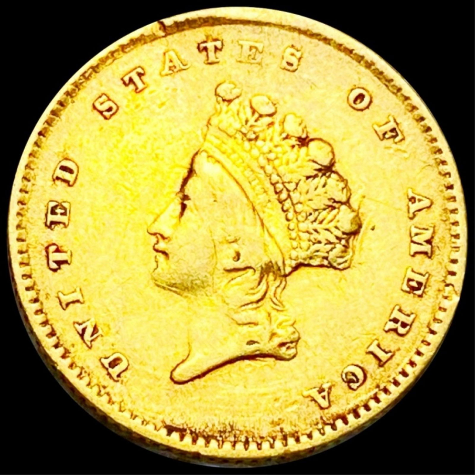 1854 TY2 Rare Gold Dollar UNCIRCULATED (1 of 2)