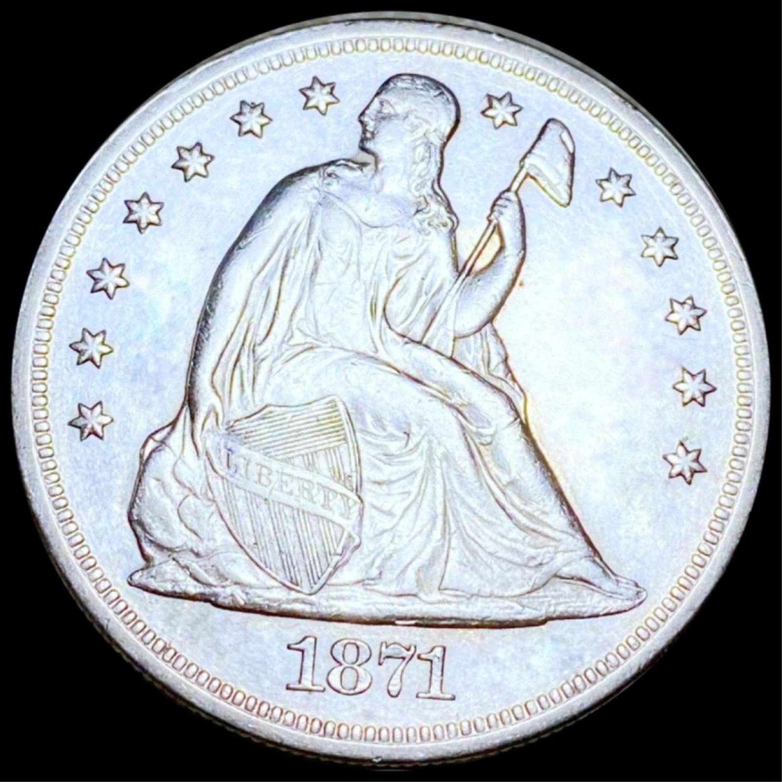 1871 Seated Liberty Dollar UNCIRCULATED (1 of 2)