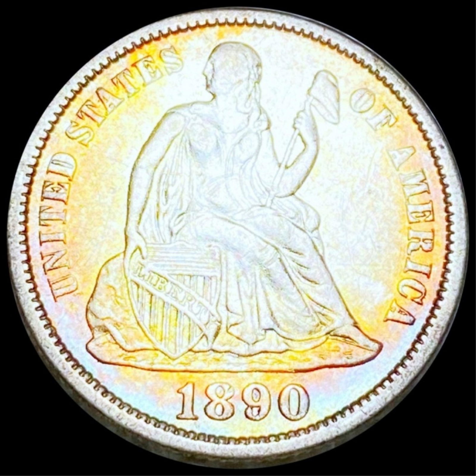 1890-S Seated Liberty Dime UNCIRCULATED (1 of 2)