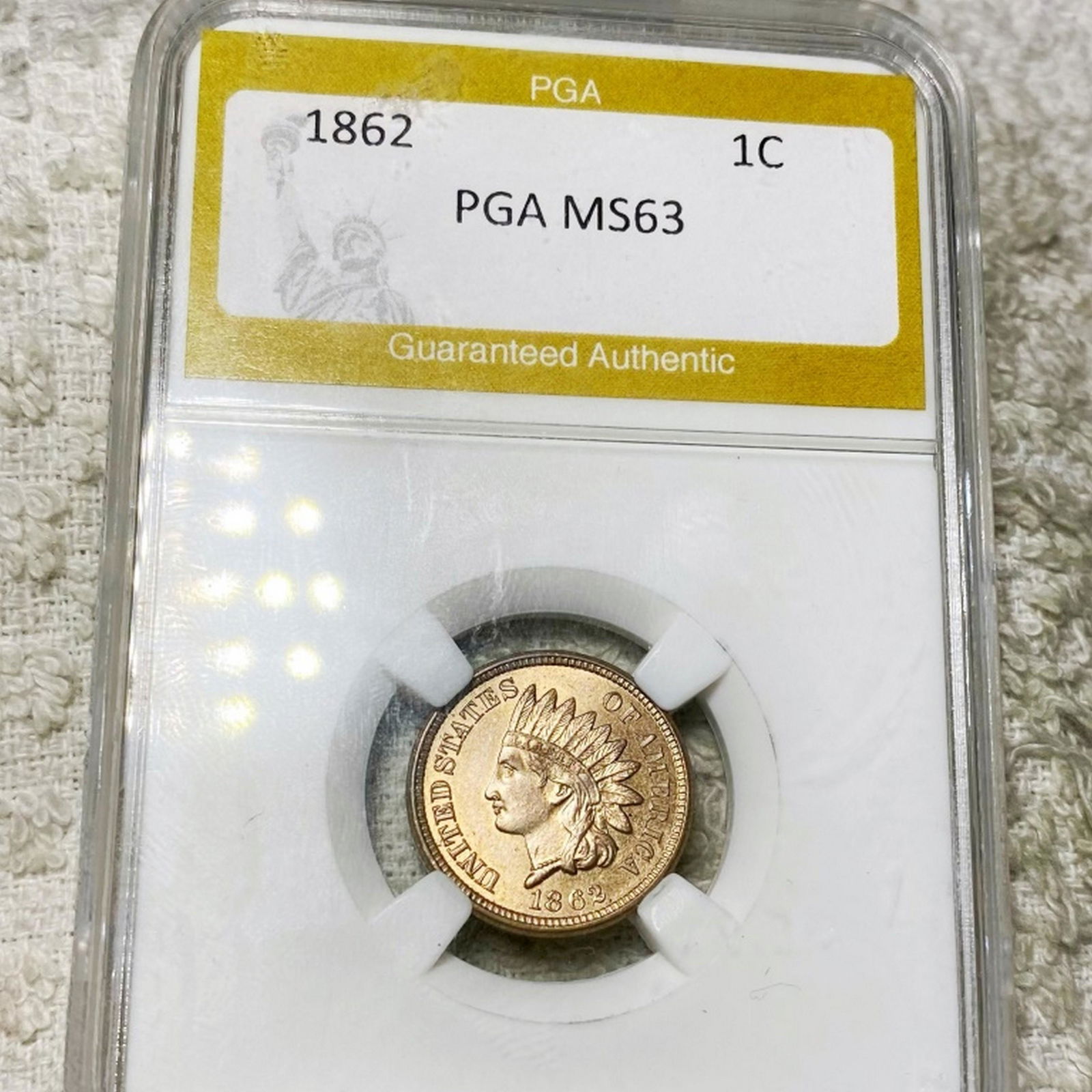 1862 Indian Head Penny PGA - MS63 (1 of 2)