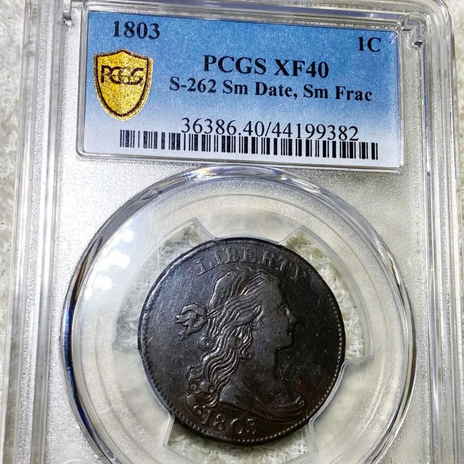 1803 Draped Large Cent PCGS - XF40 SM DT SM FRAC (1 of 2)
