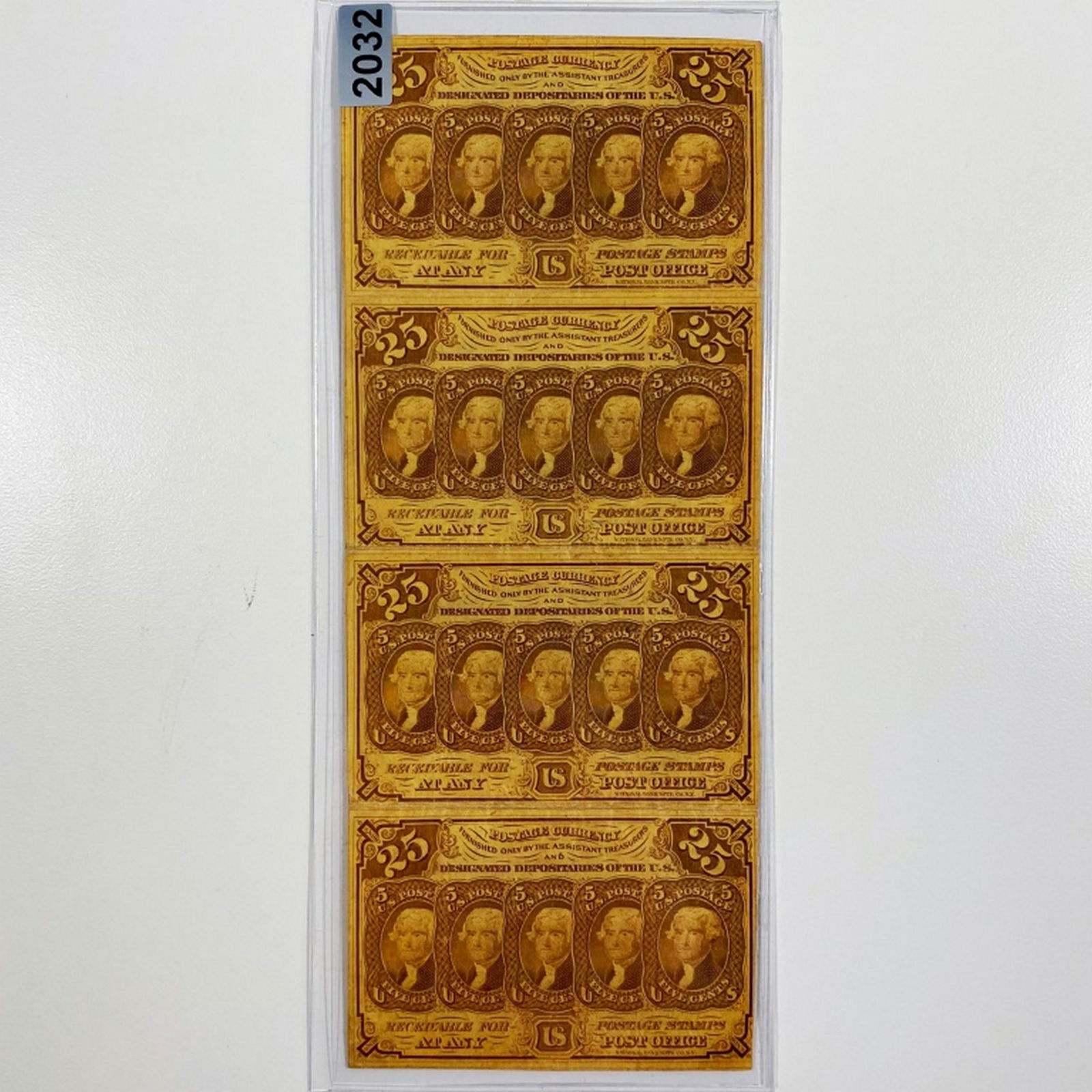 (4)1862 US Fractional Currency UNCIRCULATED (1 of 2)