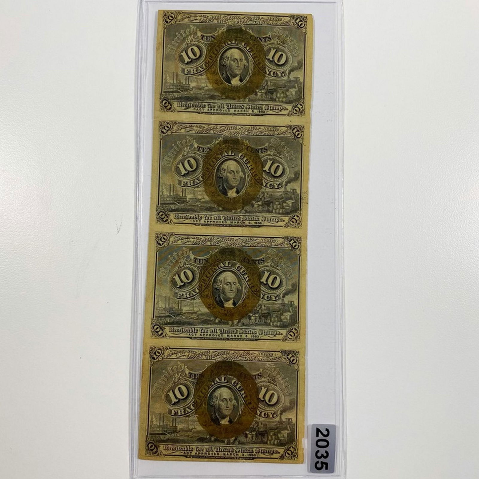 1863 US Fractional Currency UNCIRCULATED (1 of 2)