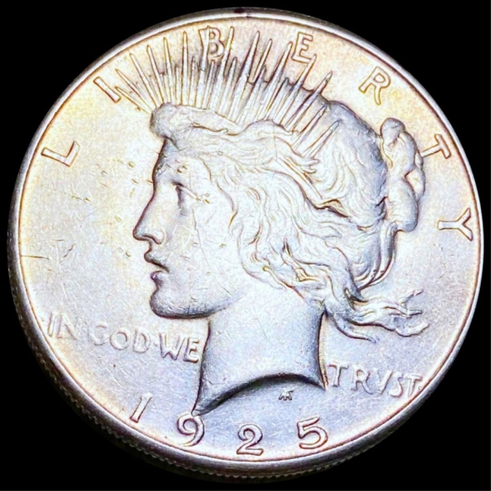 1925-S Silver Peace Dollar CLOSELY UNC (1 of 2)