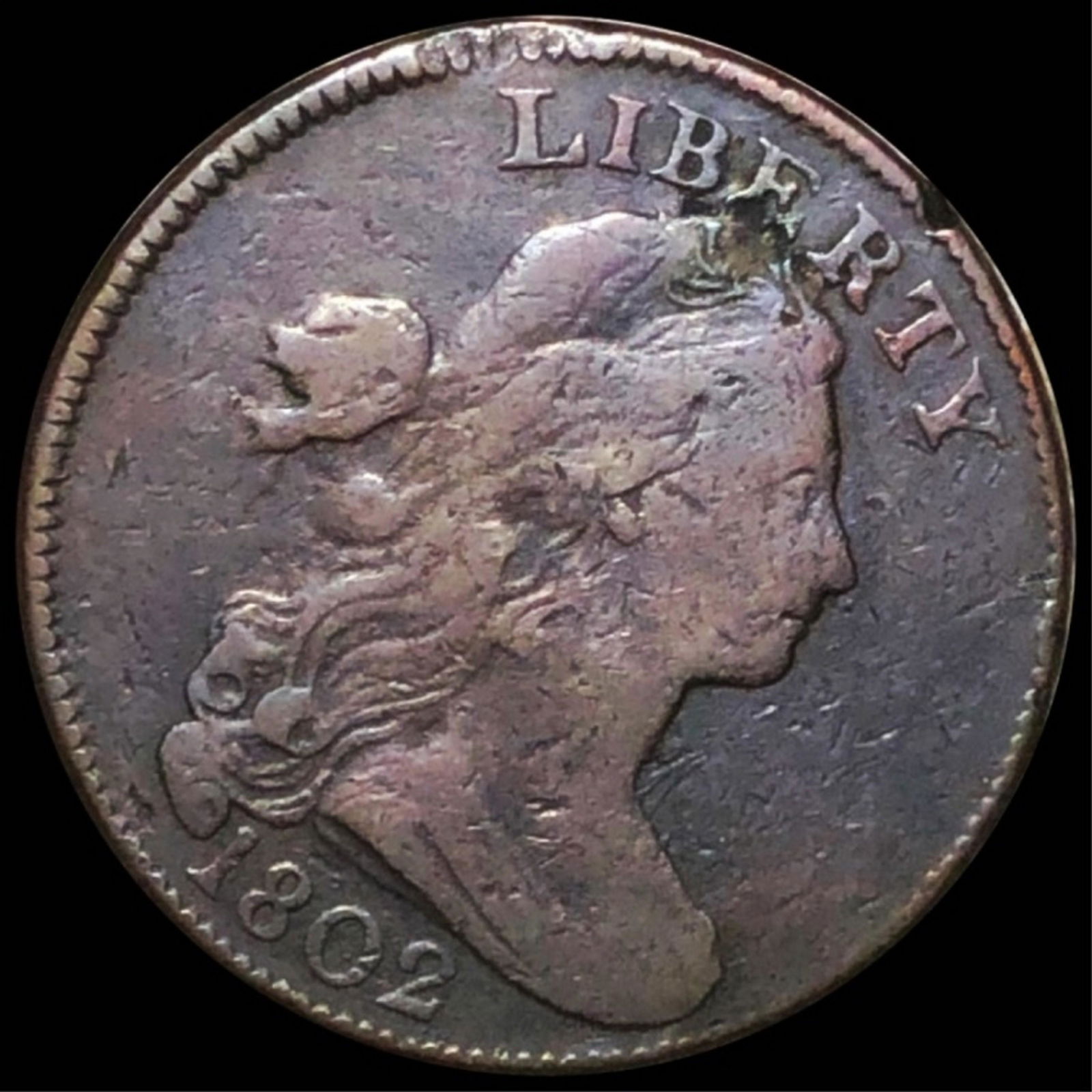 1802 Draped Bust Half Cent NICELY CIRC (1 of 2)