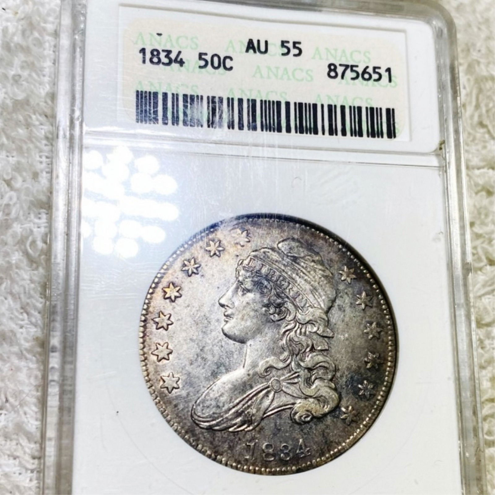 1834 Capped Bust Half Dollar ANACS - AU55 (1 of 2)