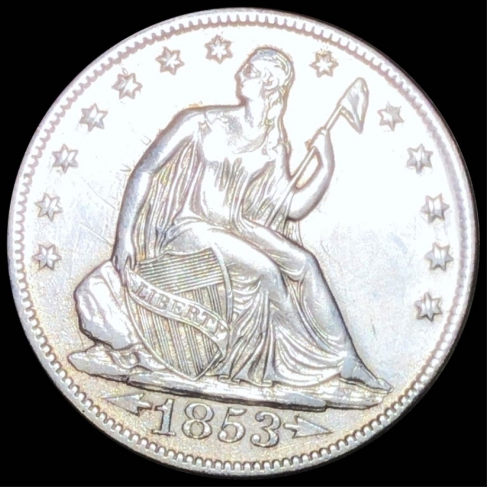 1853-O Seated Liberty Half Dollar CLOSELY UNC (1 of 2)