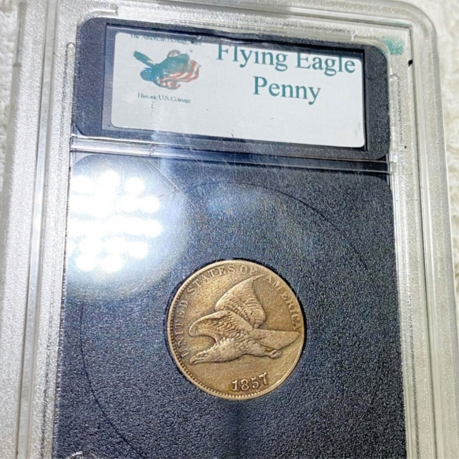 1857 Flying Eagle Cent LIGHT CIRC (1 of 2)